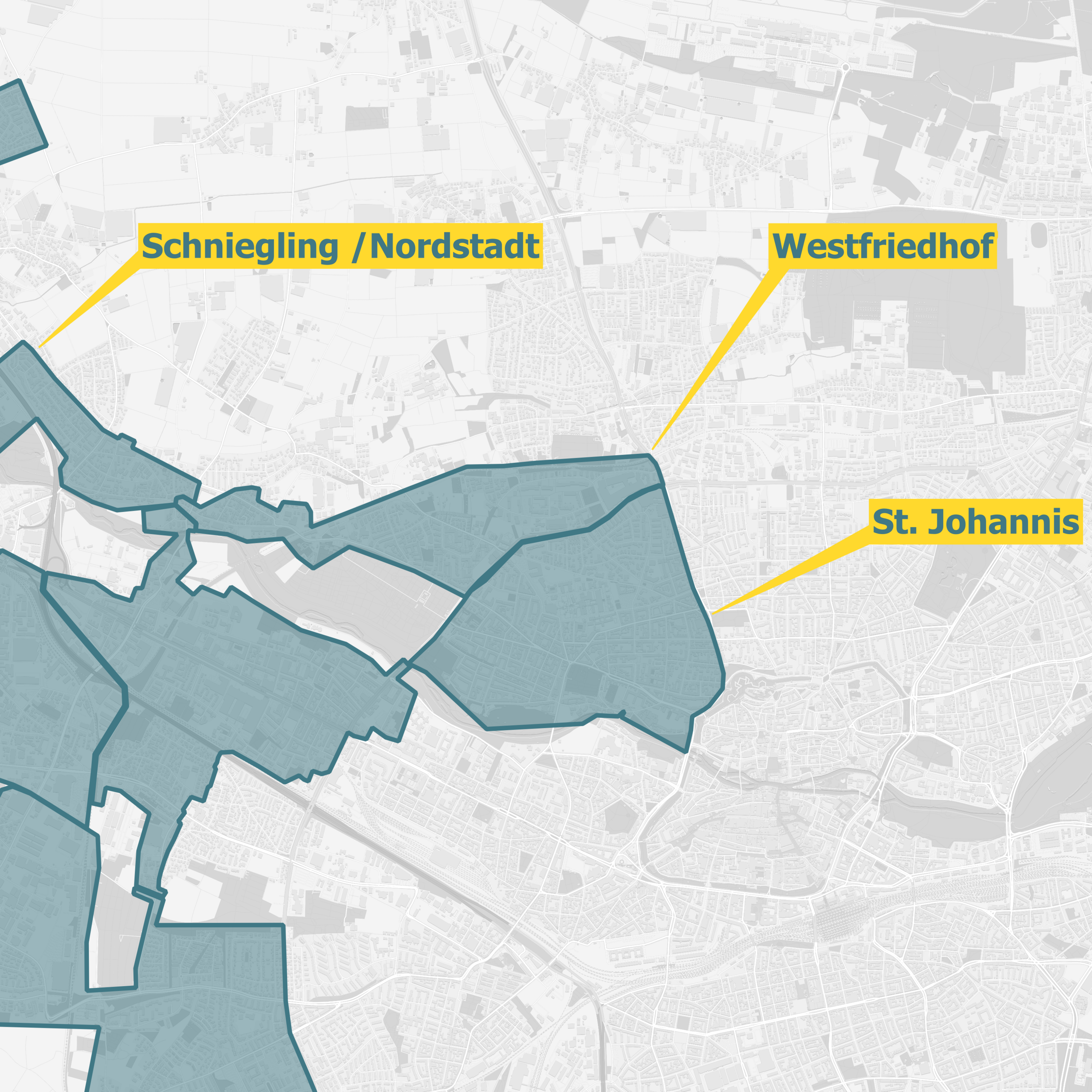 Karte Ausbaugebiete OXG Nürnberg