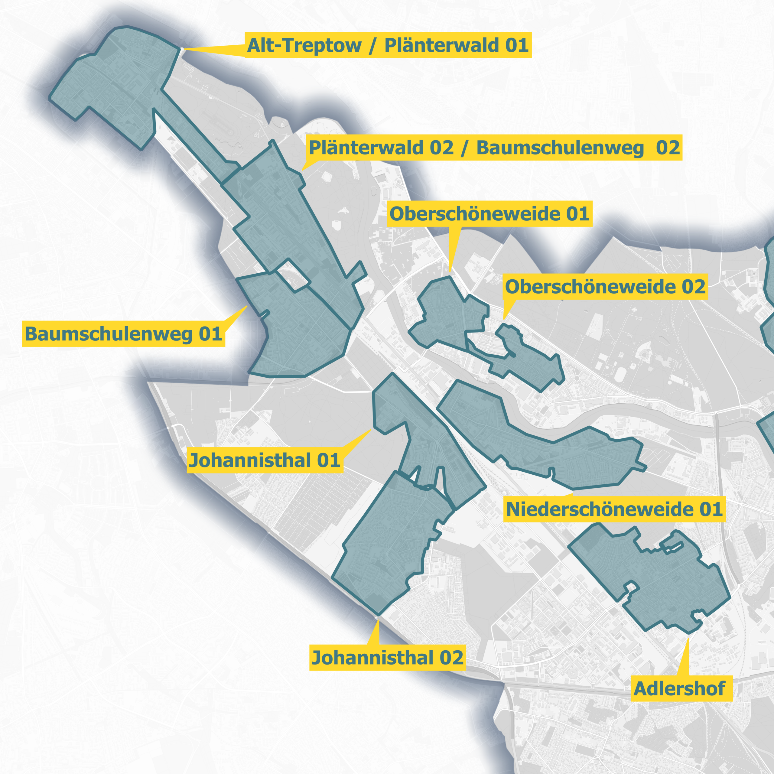 Karte Ausbaugebiet Berlin Treptow-Köpenick
