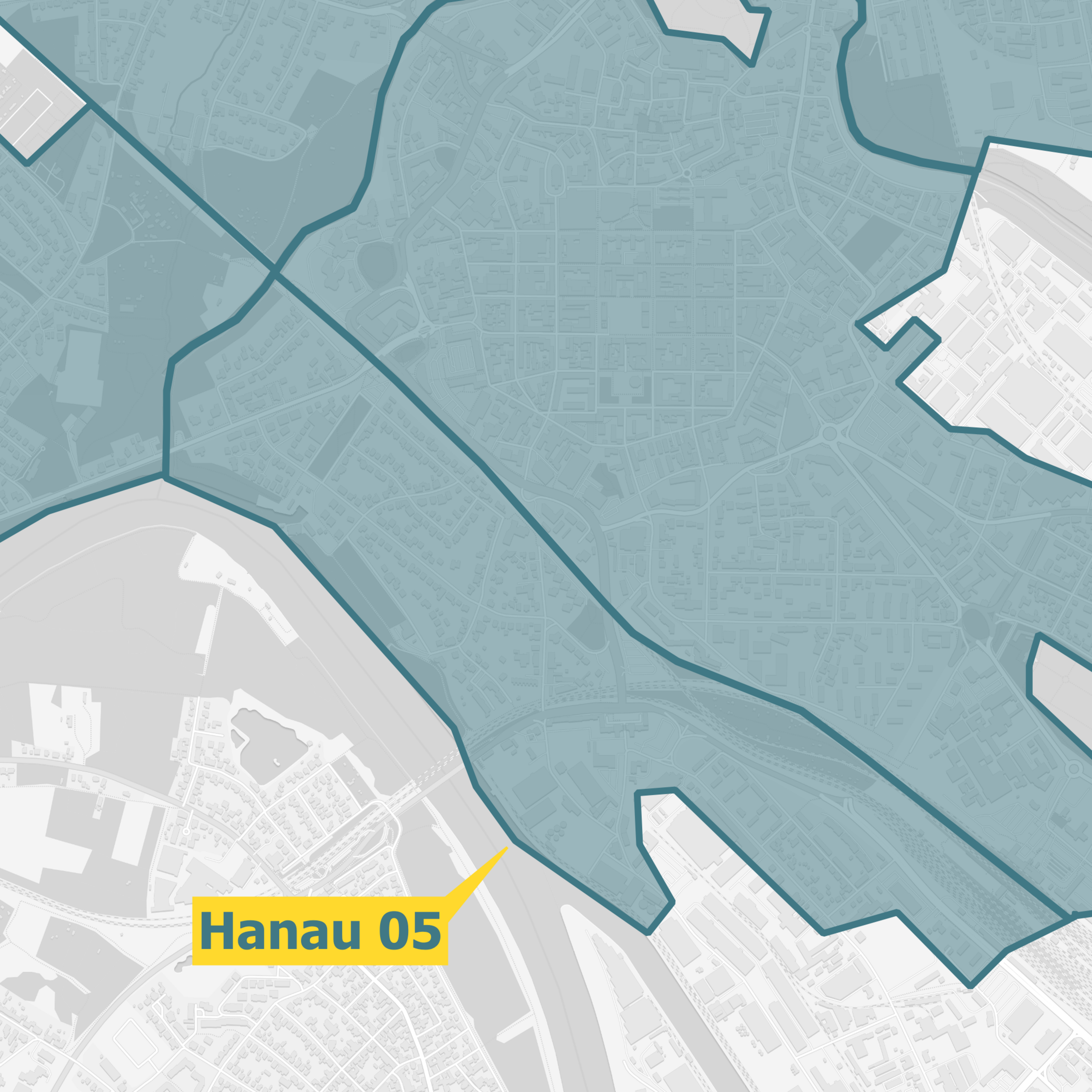 Karte Ausbaugebiet Hanau