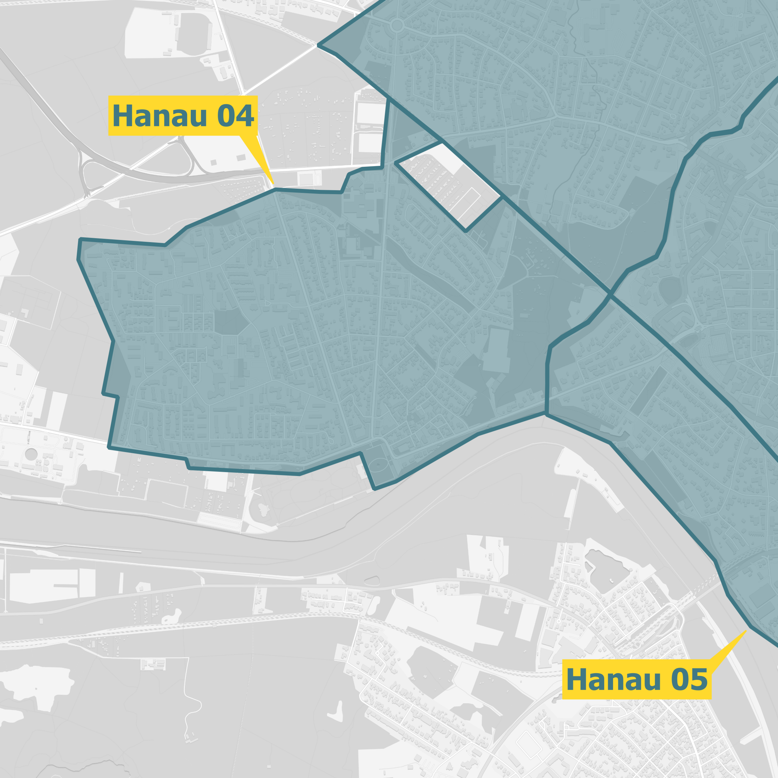 Karte Ausbaugebiet Hanau