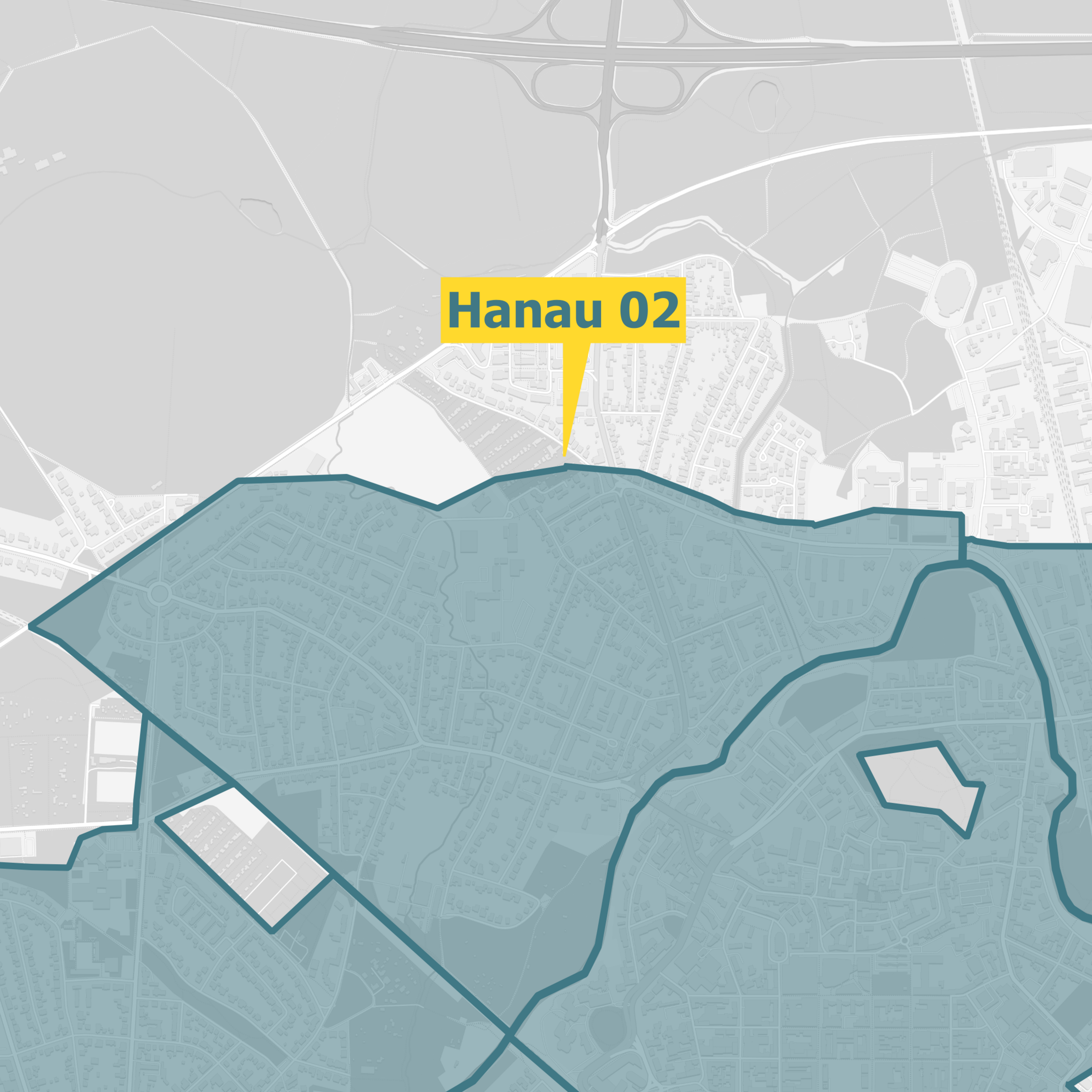 Karte Ausbaugebiet Hanau