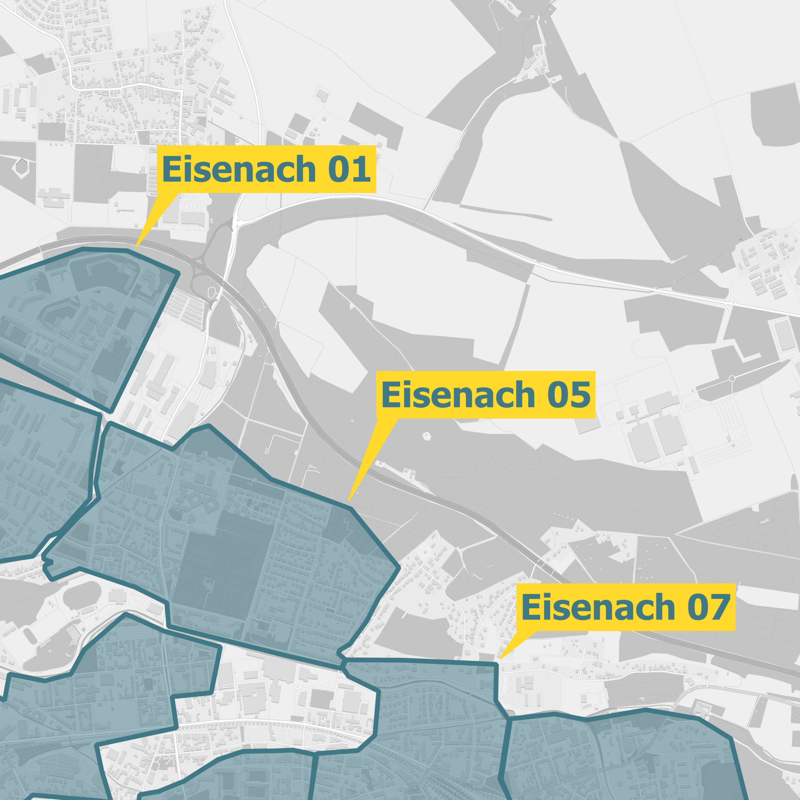 Karte Eisenach Ausbaugebiete OXG
