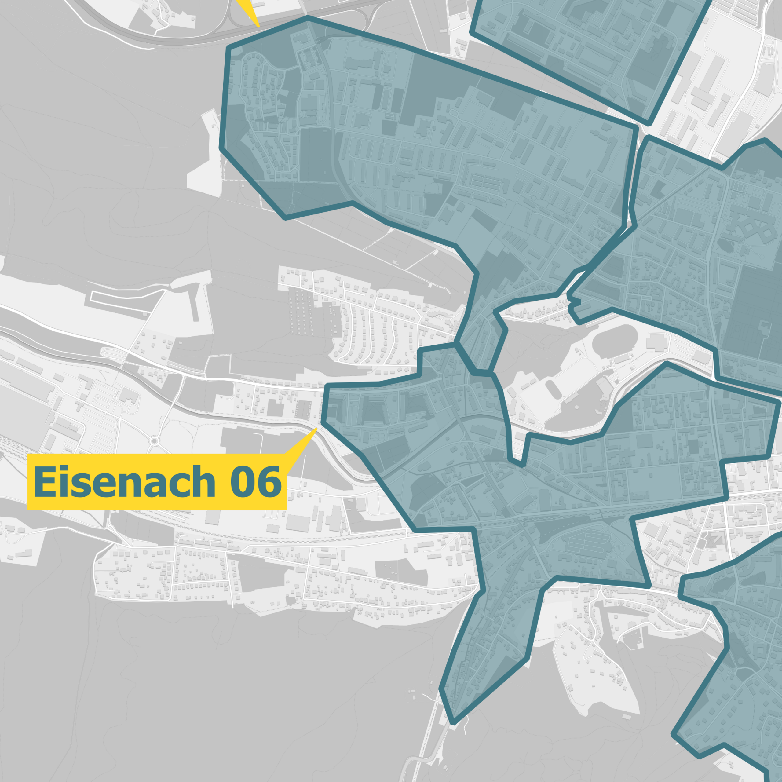 Karte Ausbaugebiete OXG Eisenach