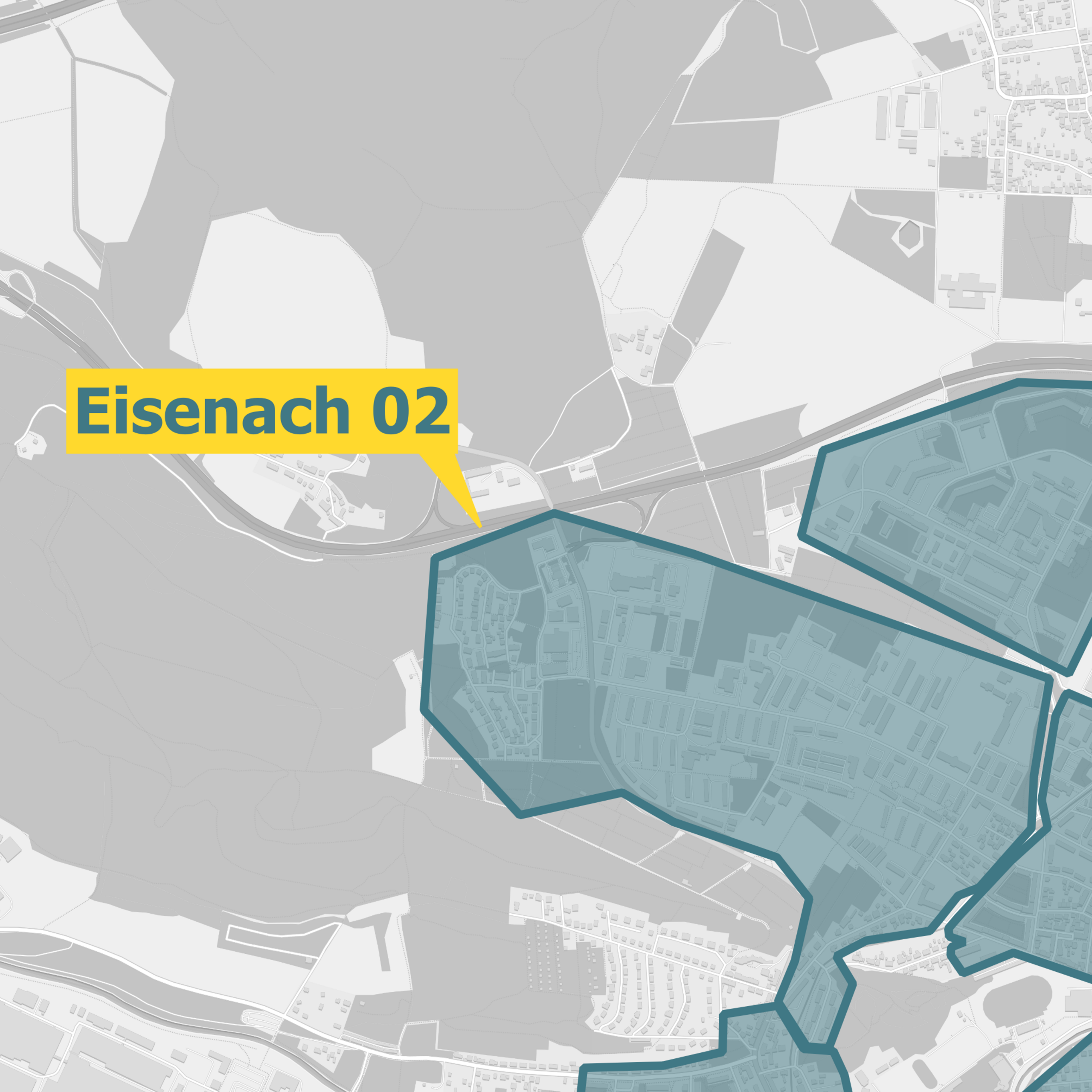 Karte Ausbaugebiete OXG Eisenach