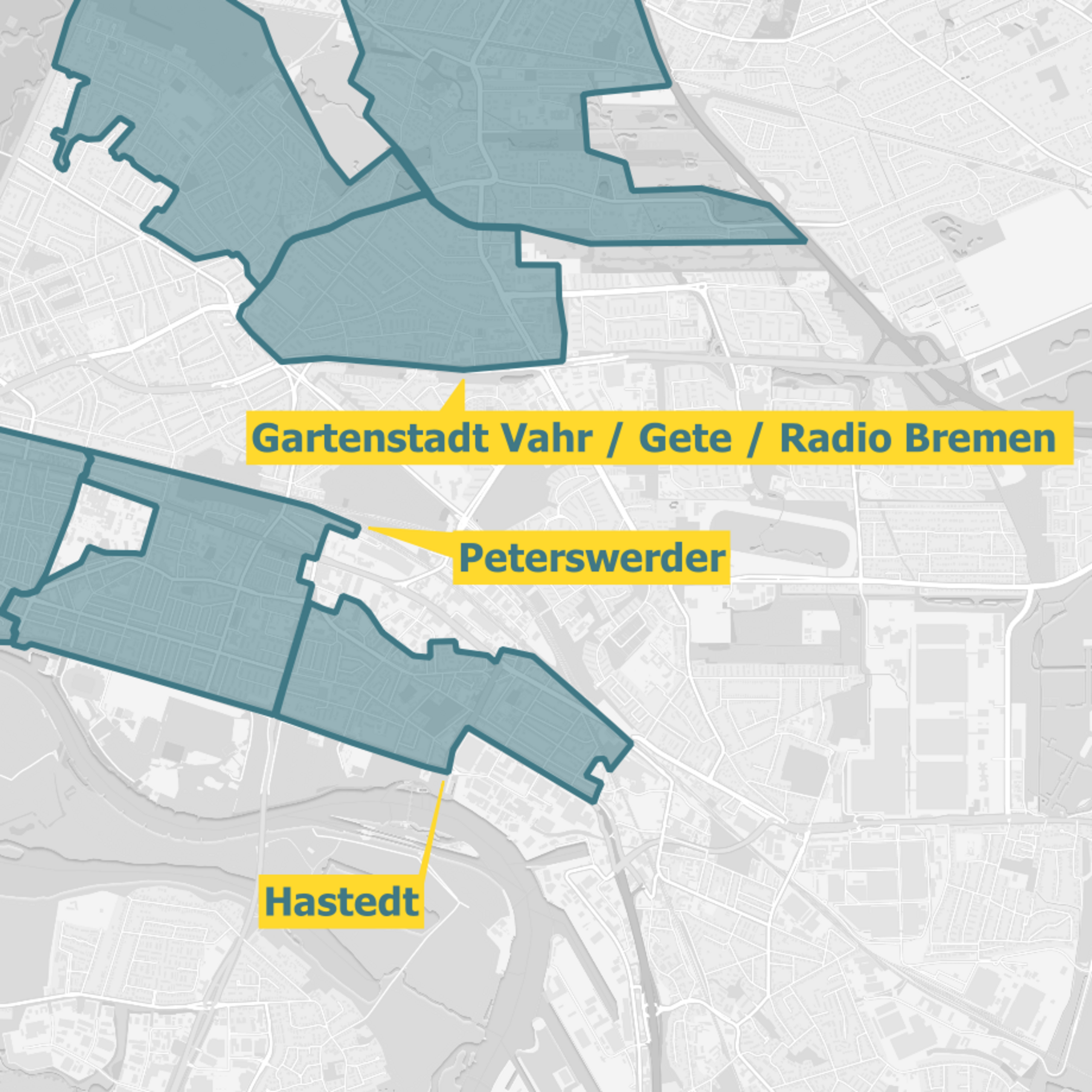 Ausbaugebiete Glasfaser OXG Bremen
