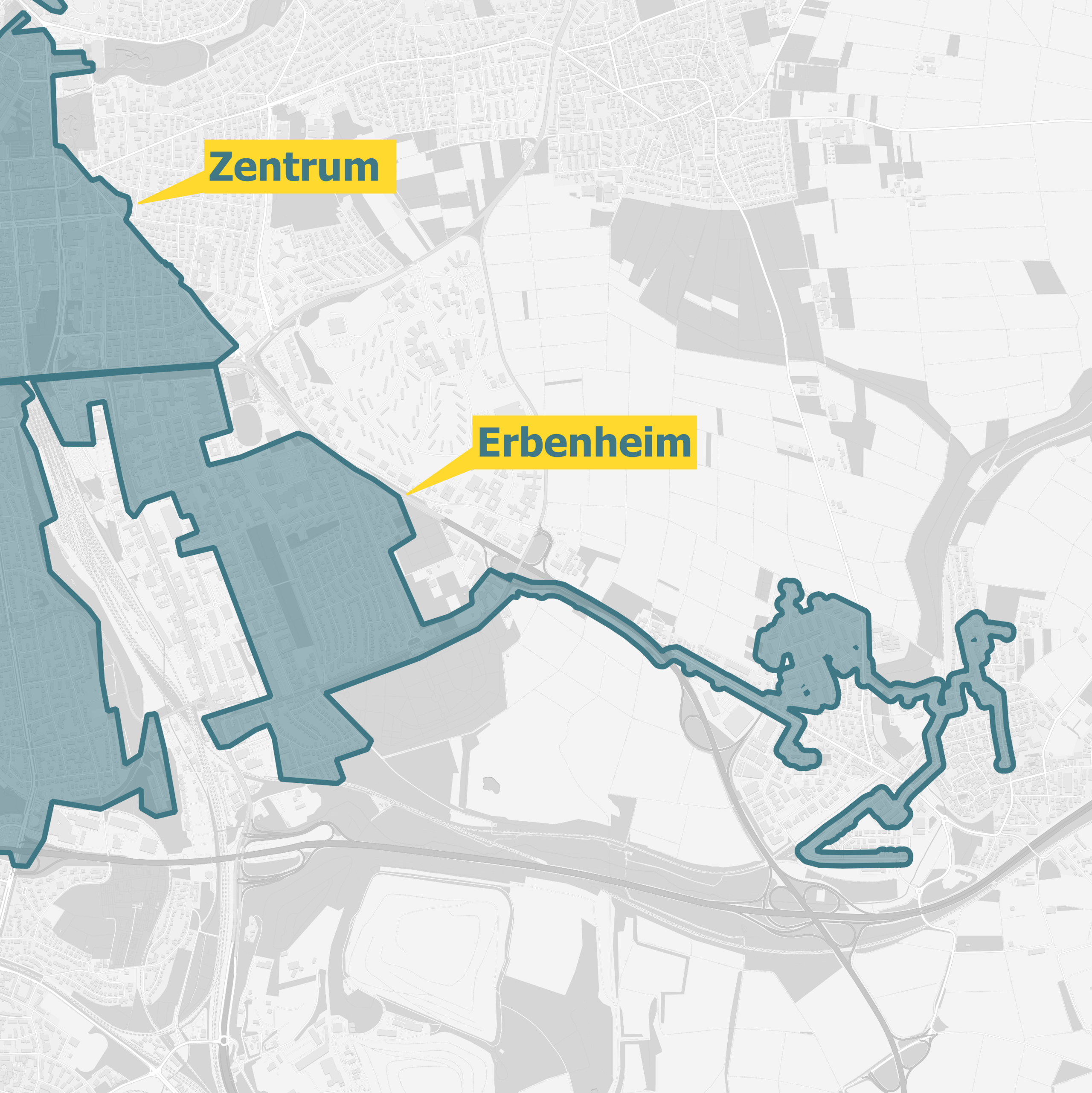 Karte Ausbaugebiete Wiesbaden
