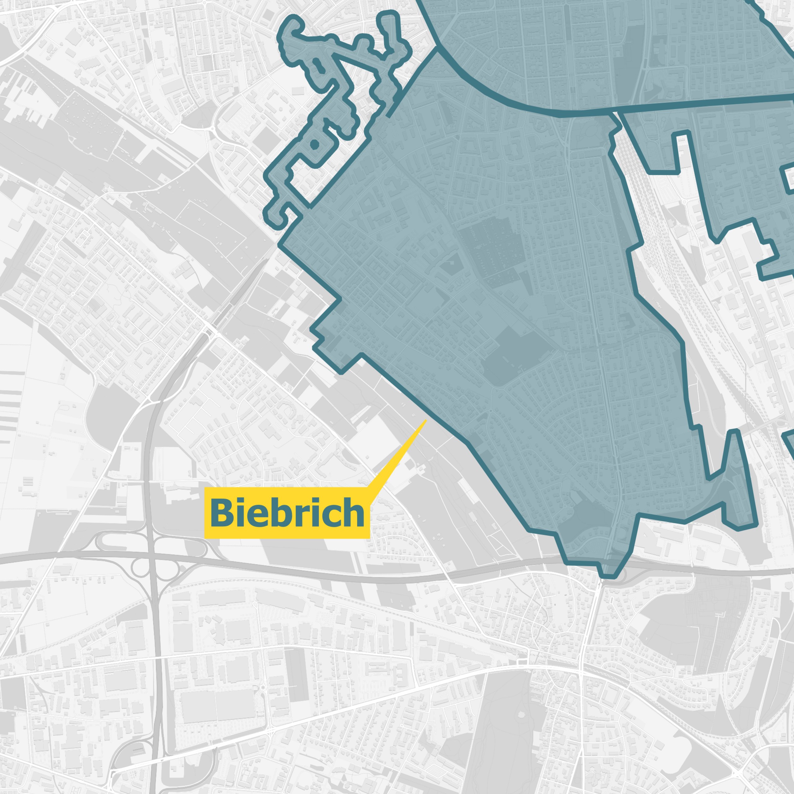 Karte Ausbaugebiete Wiesbaden