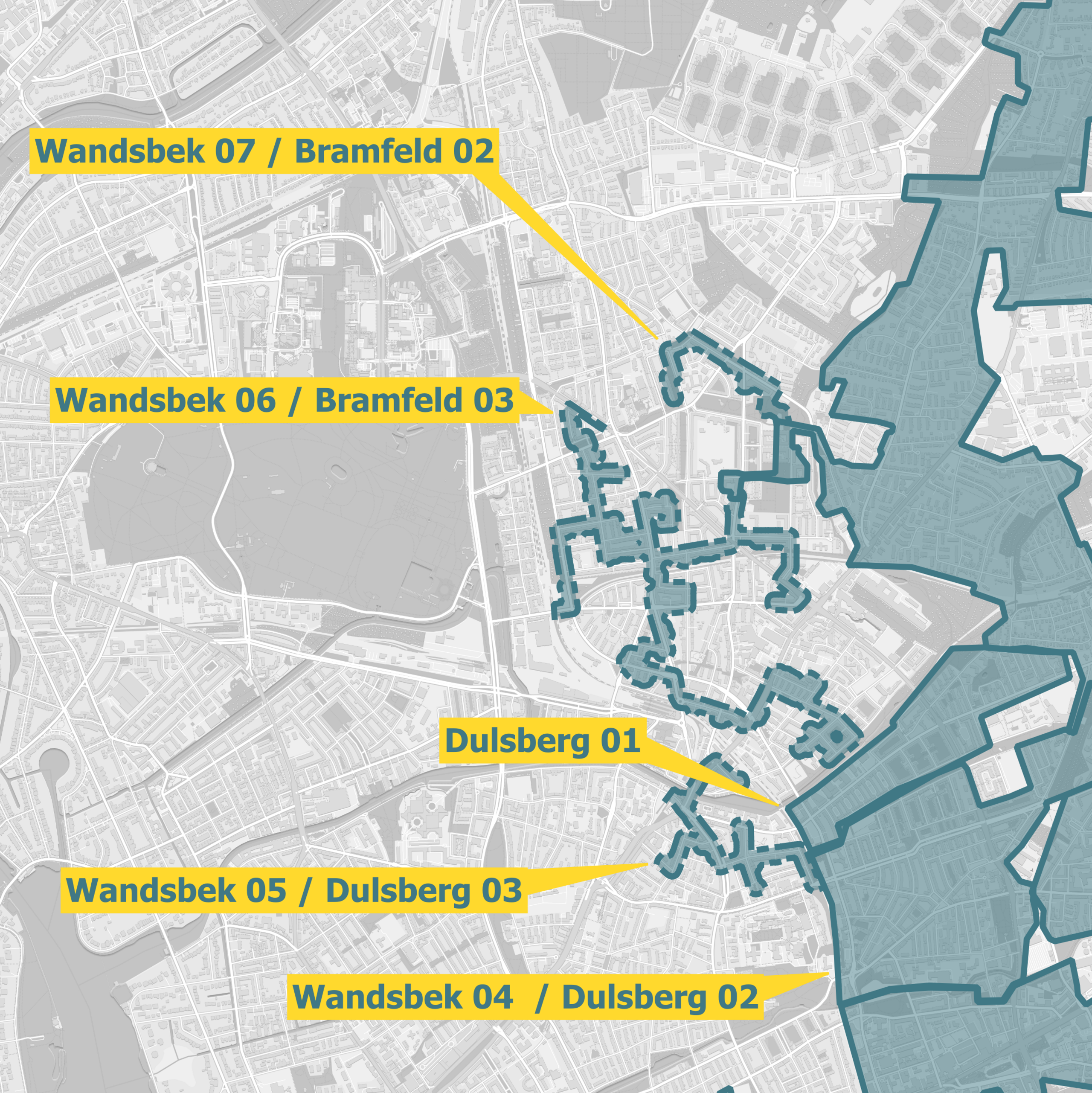 Glasfaserausbaugebiete OXG Karte Hamburg