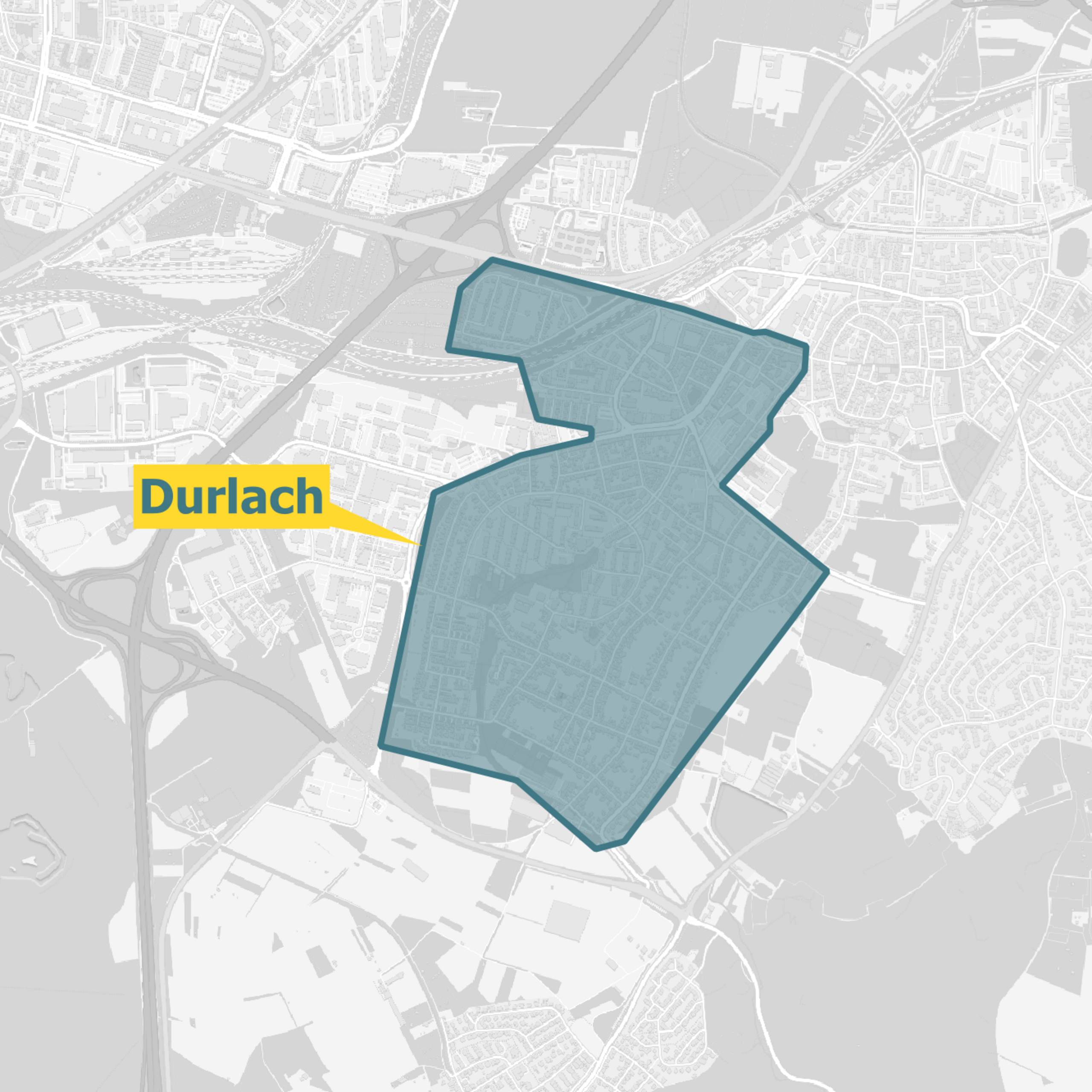 Karte Karlsruhe Ausbaugebiete Glasfaser OXG