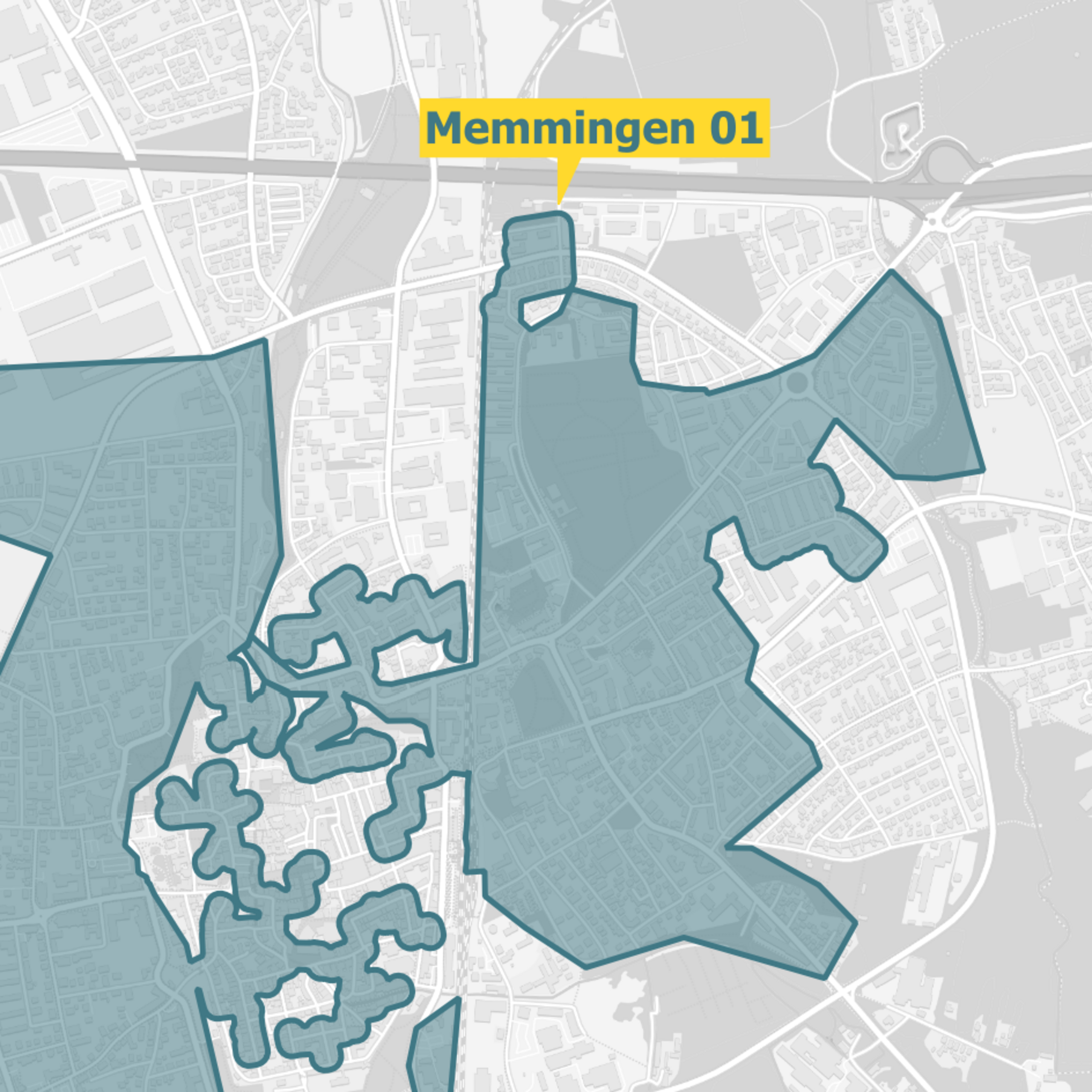 Karte Ausbaugebiet OXG Memmingen 