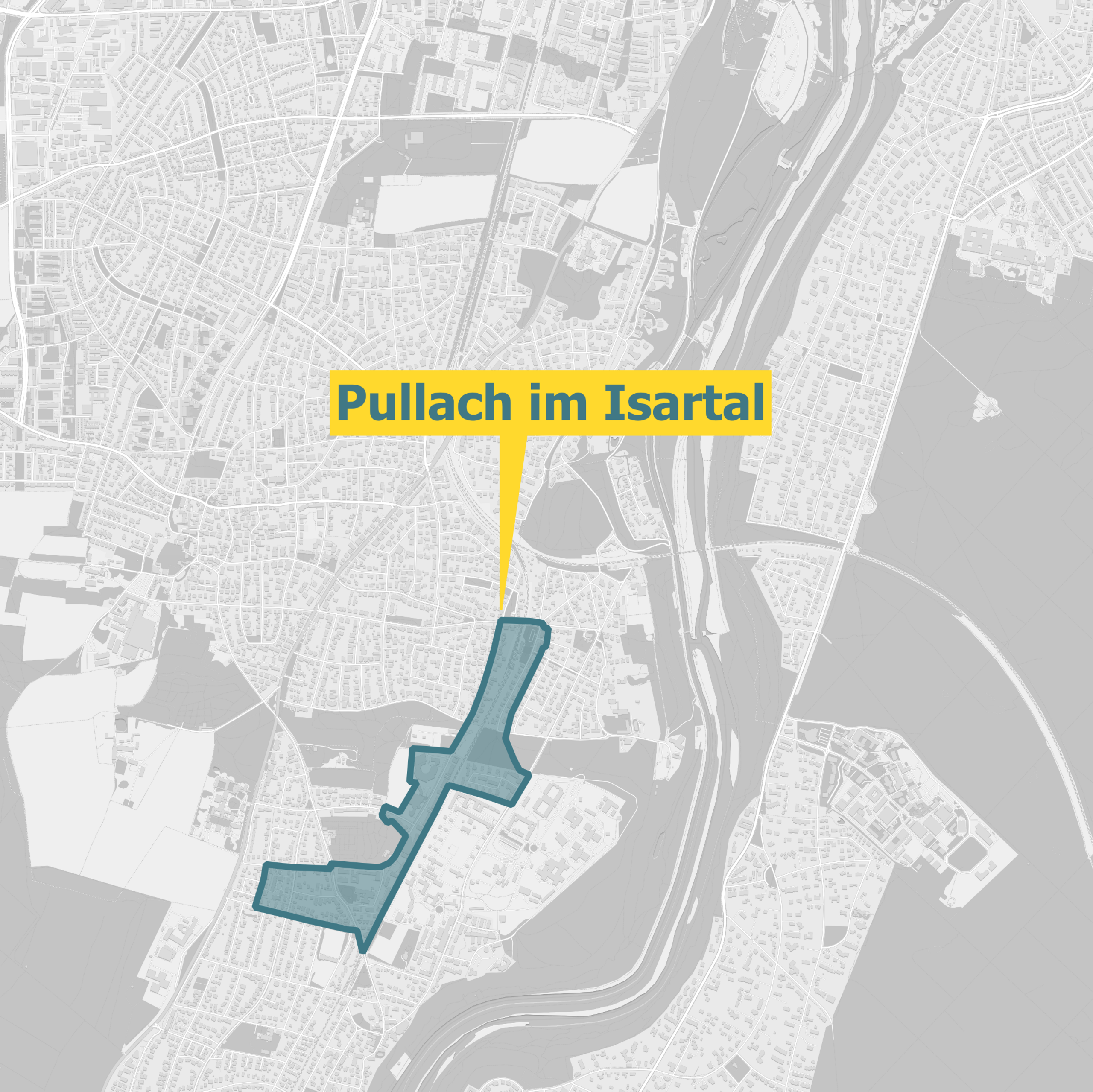 Karte Ausbaugebiet Glasfaser OXG Pullach im Isartal