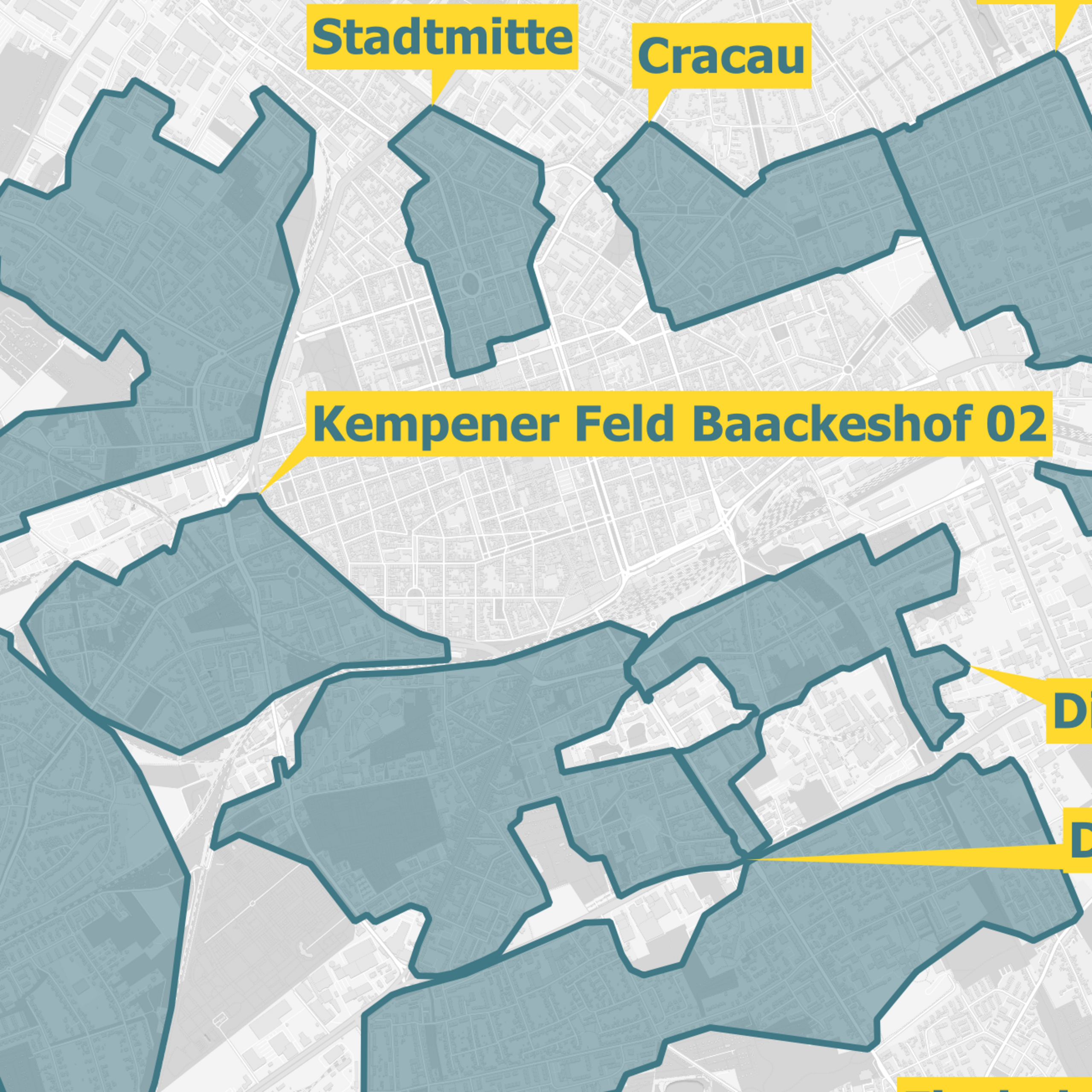 Karte Krefeld OXG Glasfaserausbau