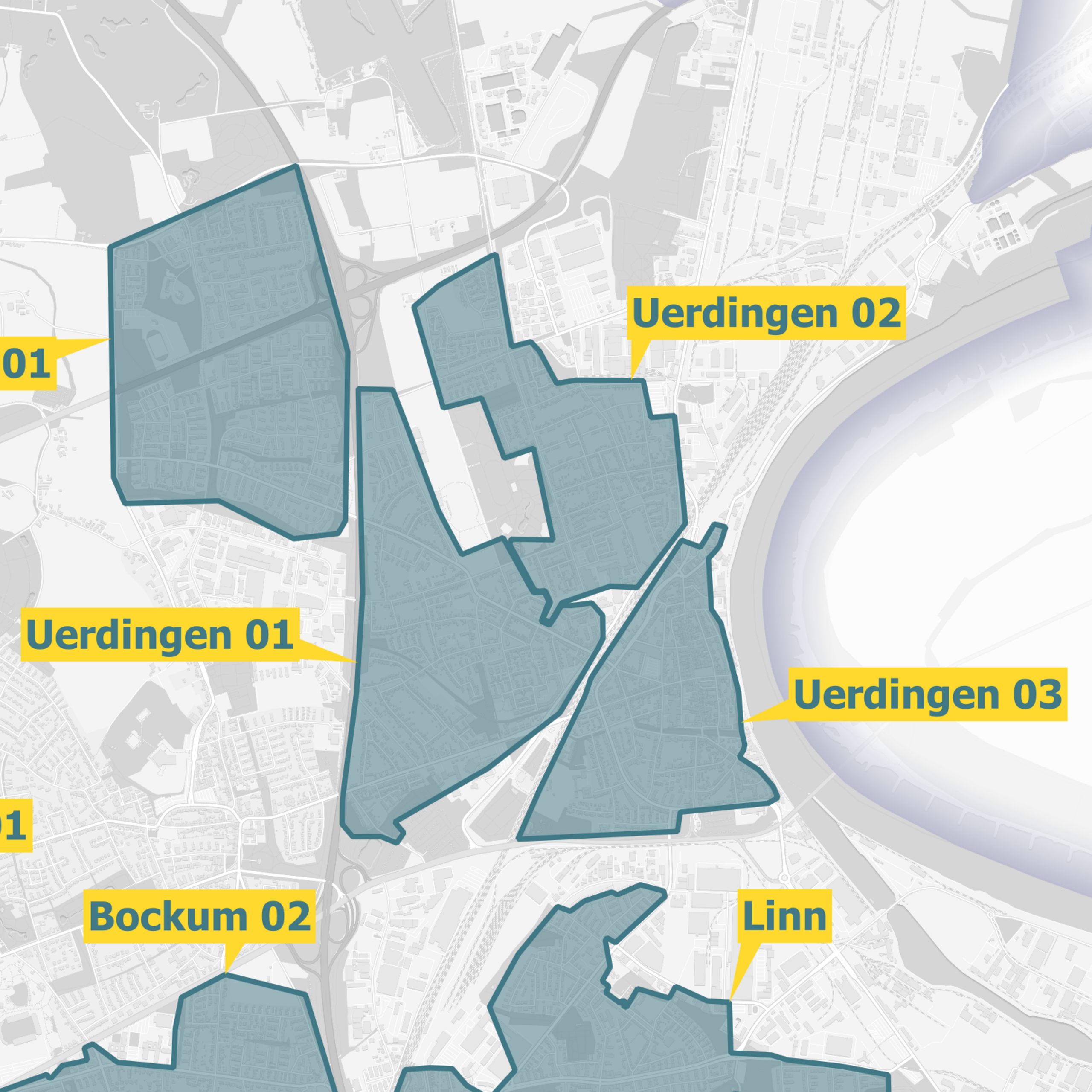 Karte Krefeld OXG Glasfaserausbau