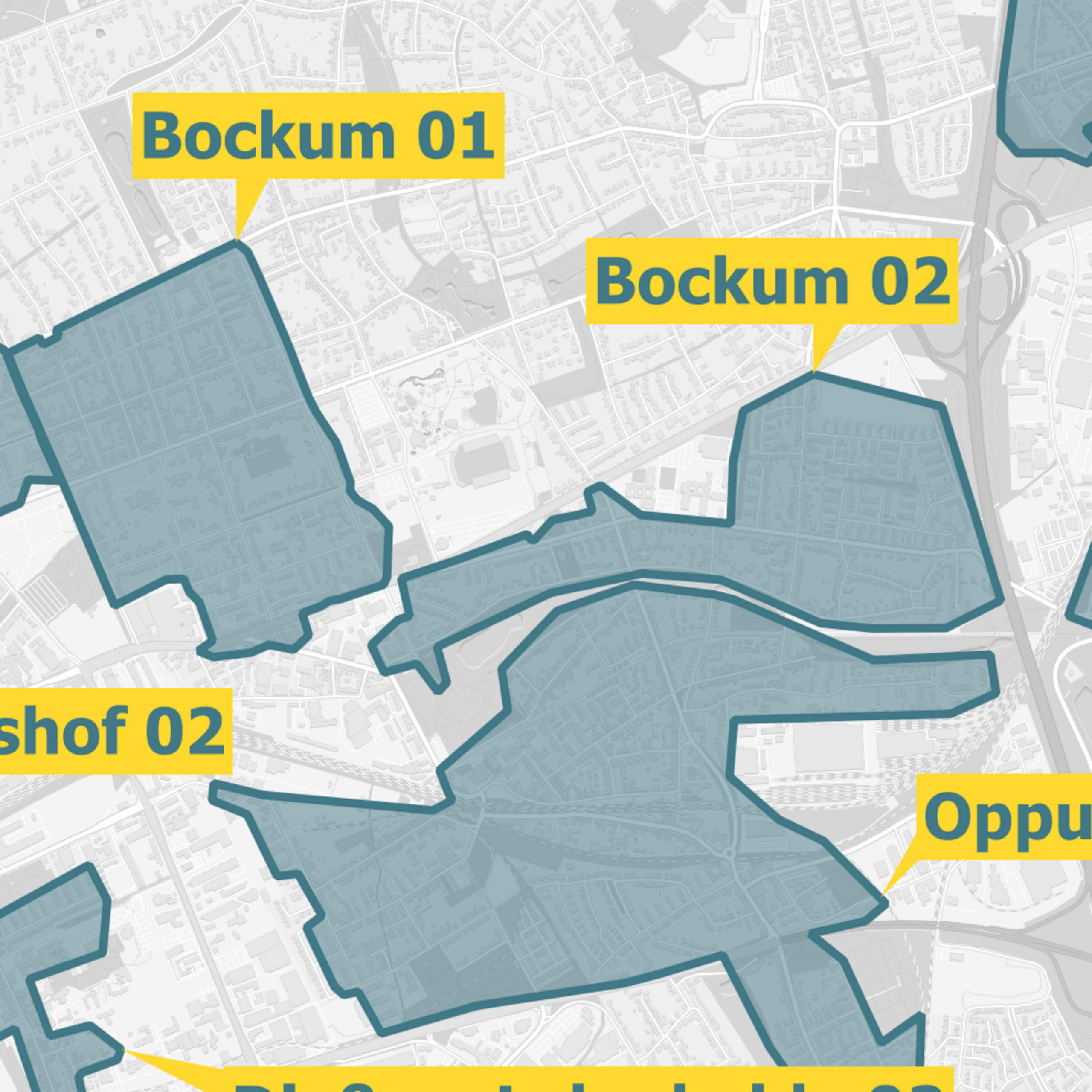 Karte Krefeld OXG Glasfaserausbau