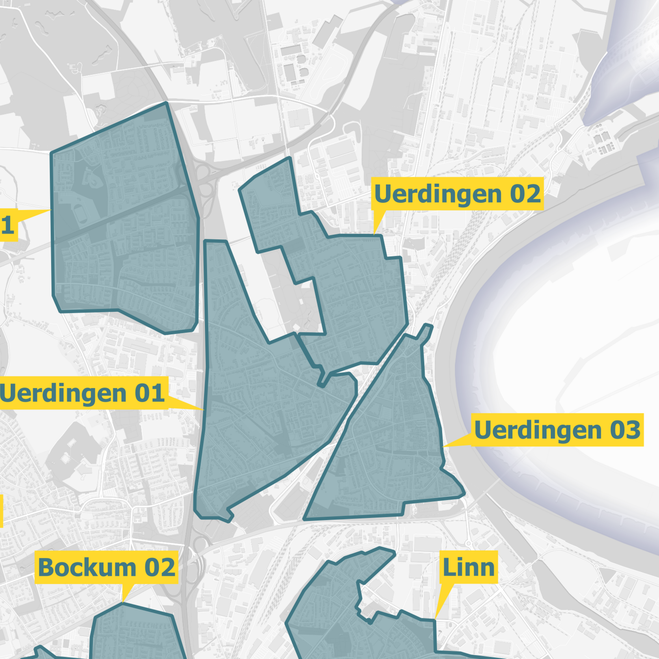 Karte Krefeld OXG Glasfaserausbau