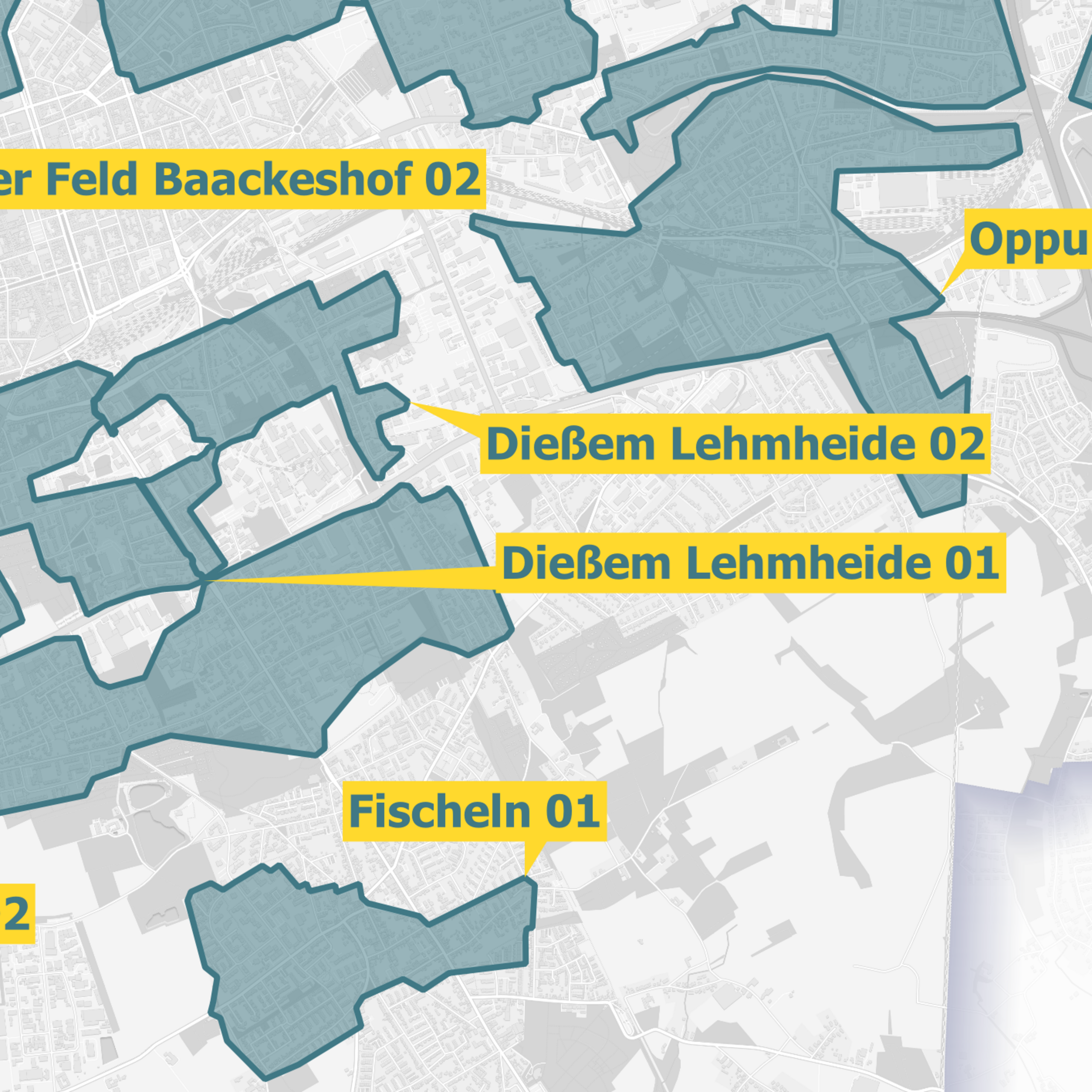 Karte Krefeld OXG Glasfaserausbau