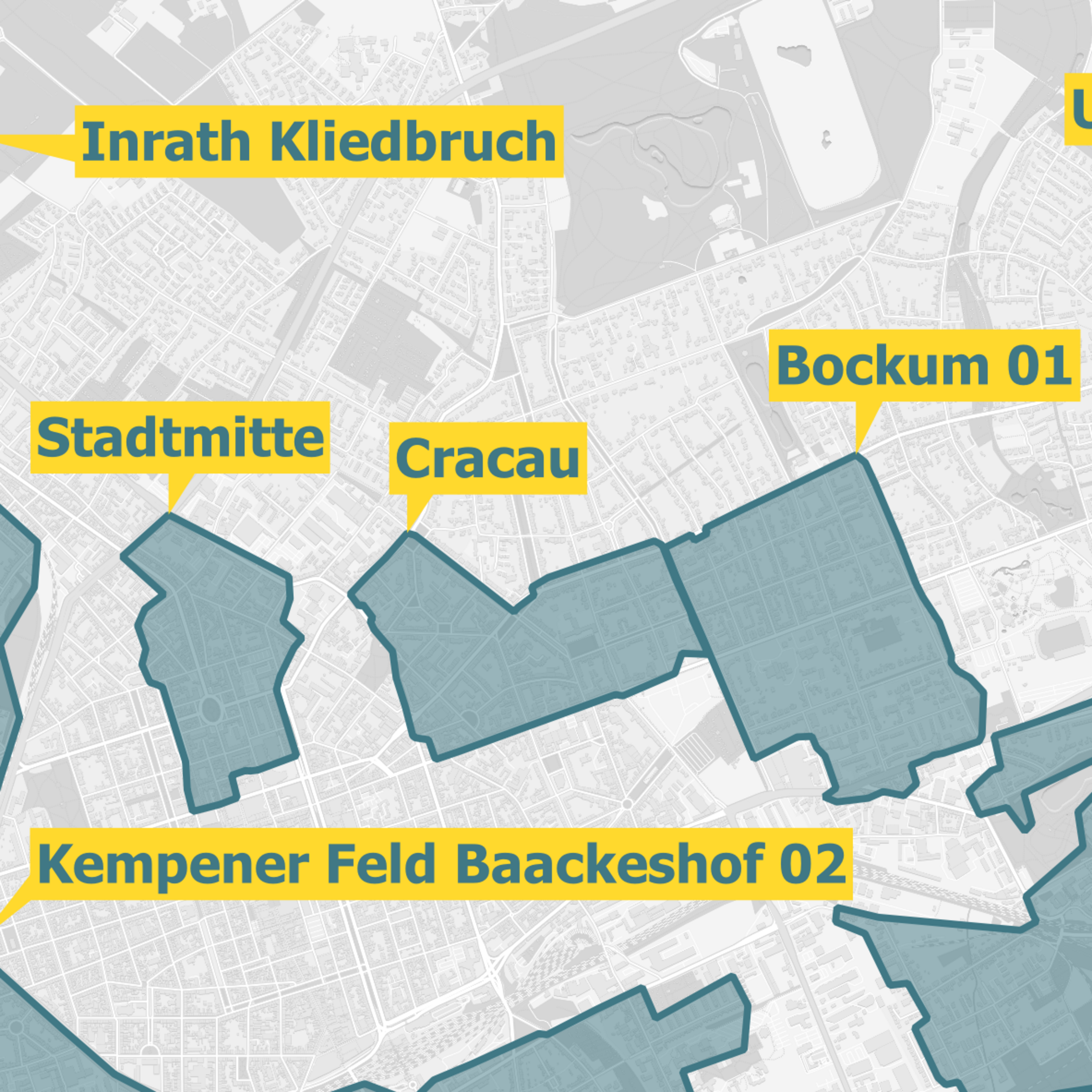 Karte Krefeld OXG Glasfaserausbau