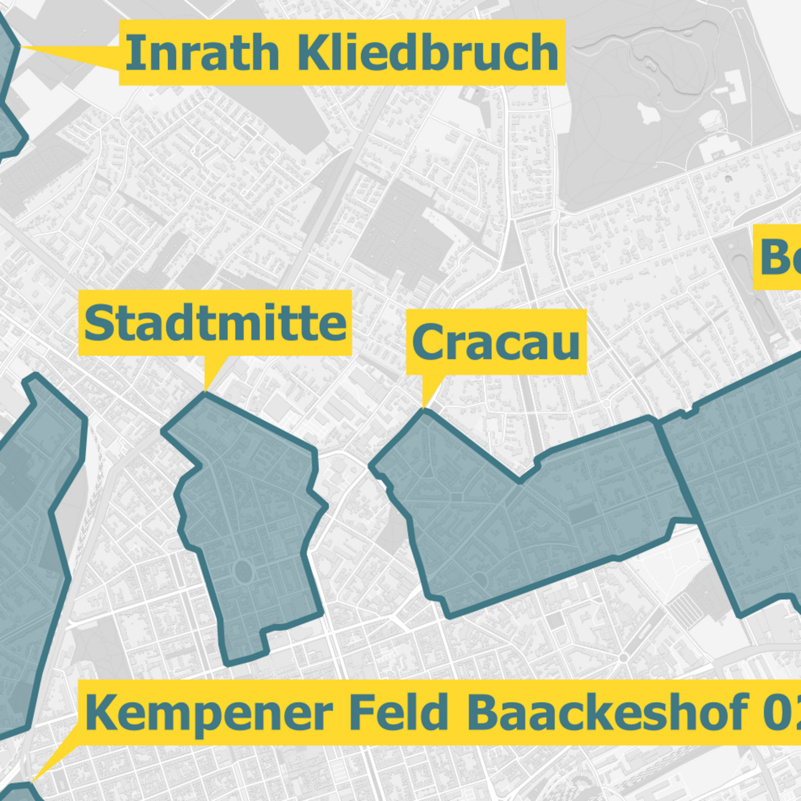 Karte Krefeld OXG Glasfaserausbau