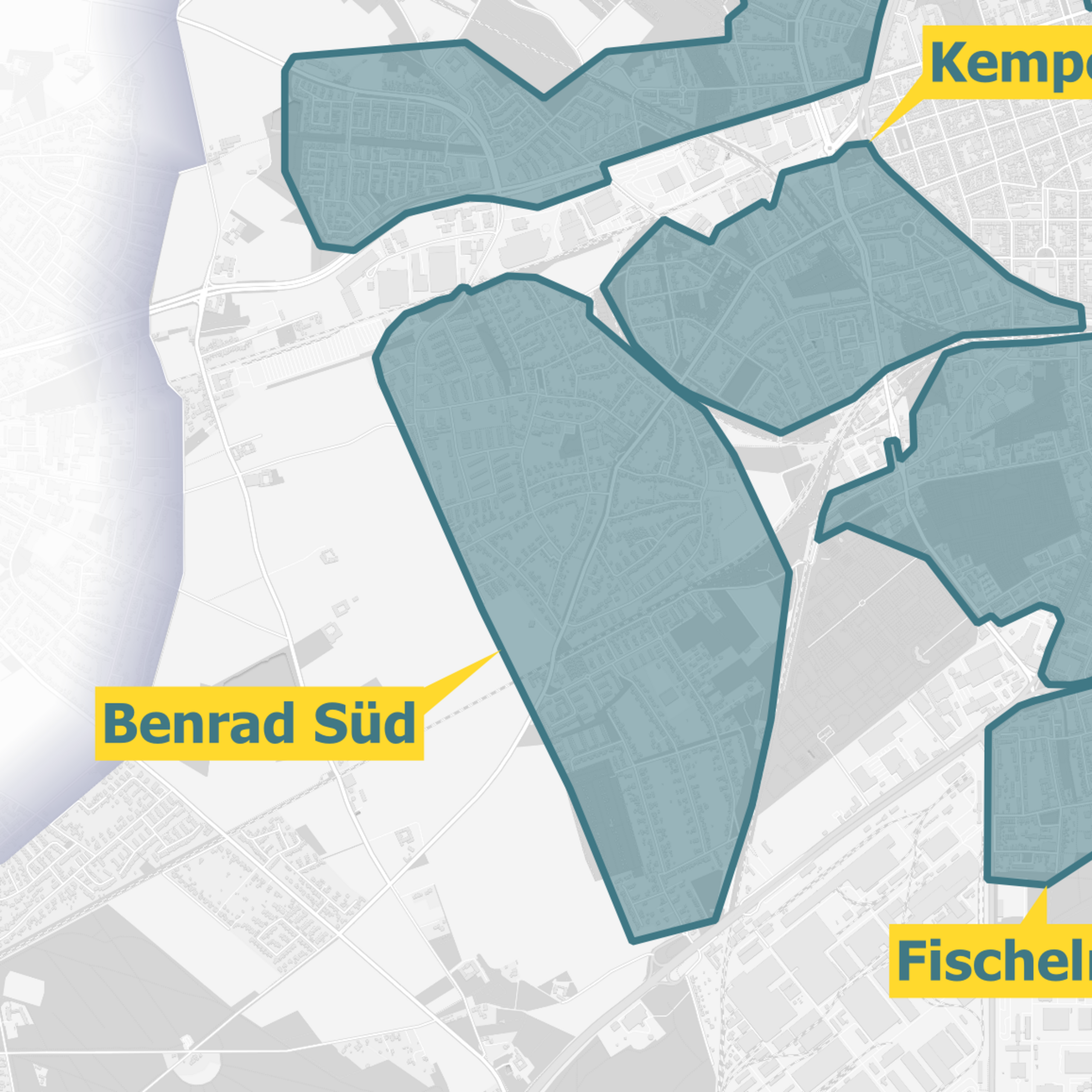 Karte Krefeld OXG Glasfaserausbau