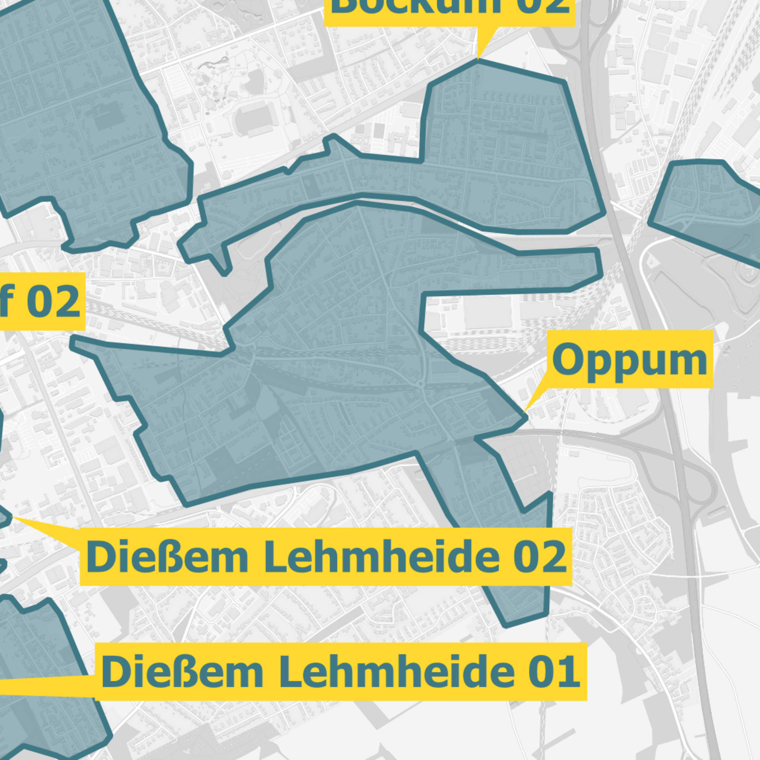 Karte Krefeld OXG Glasfaserausbau