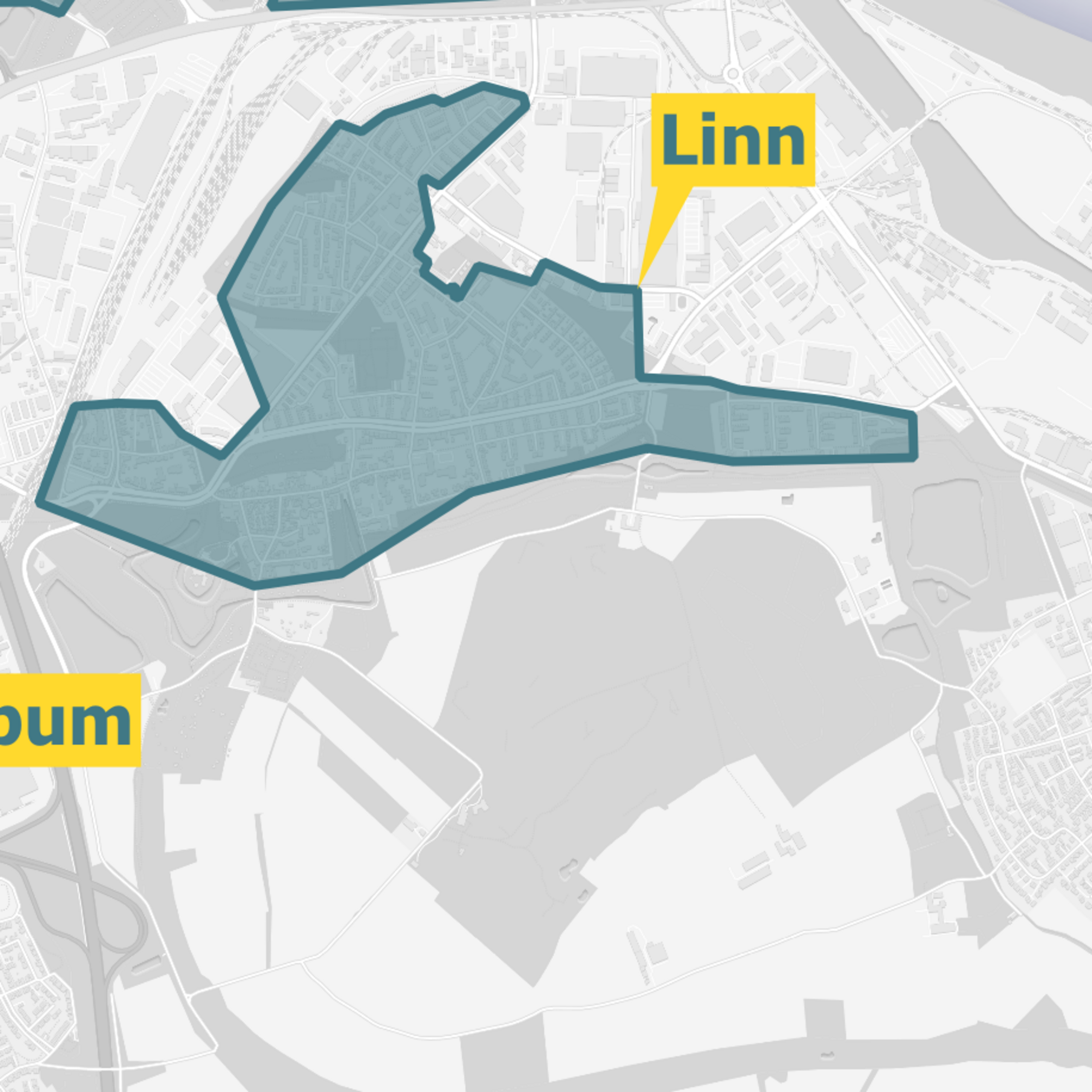 Karte Krefeld OXG Glasfaserausbau