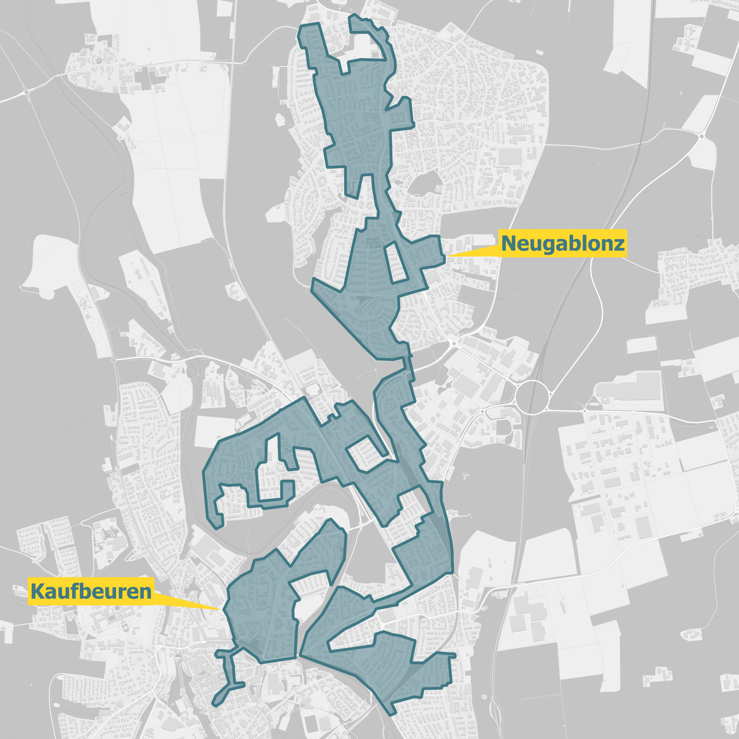Glasfaserausbaugebiete Karte Kaufbeuren OXG