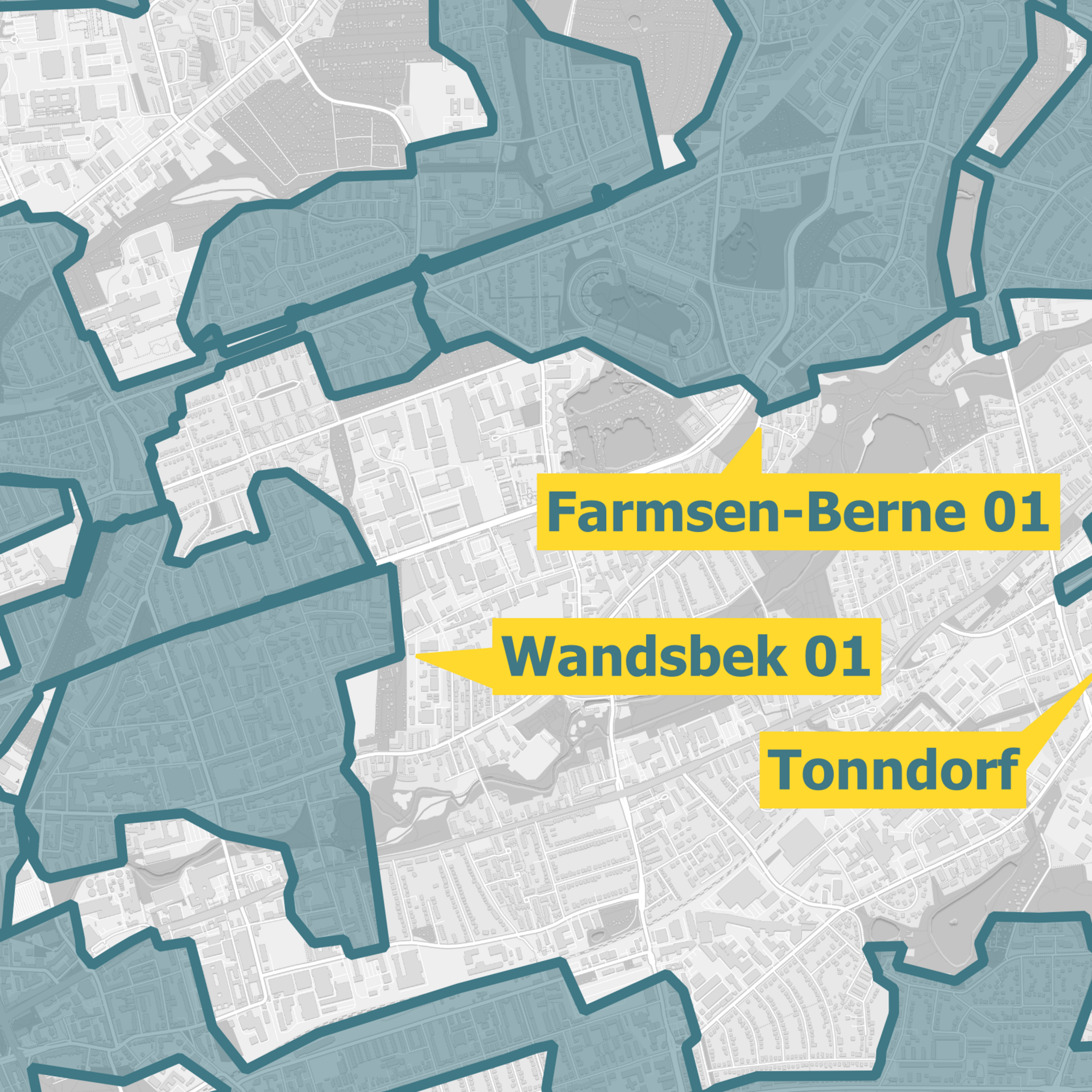 Glasfaserausbaugebiete OXG Karte Hamburg