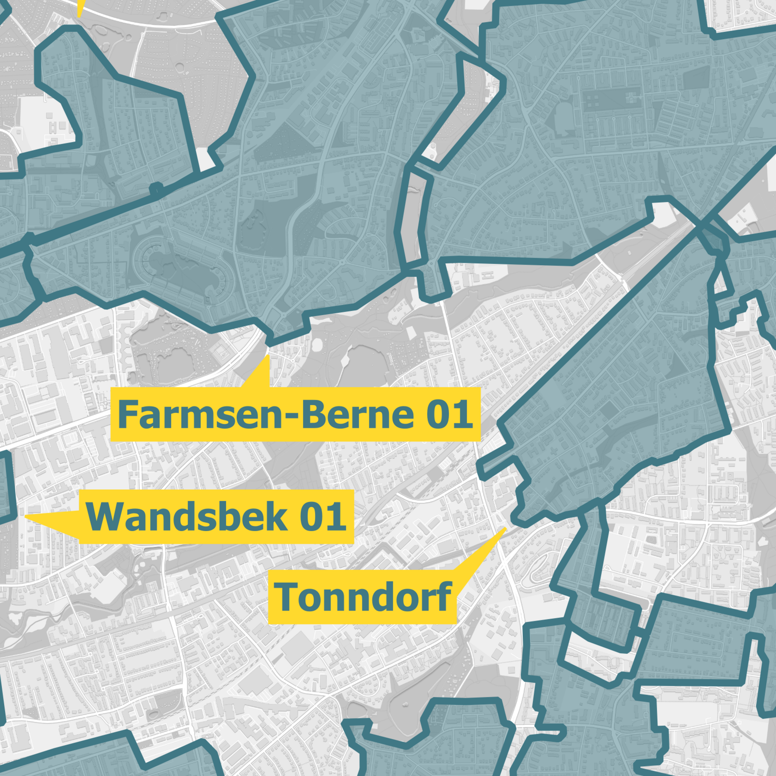 Glasfaserausbaugebiete OXG Karte Hamburg