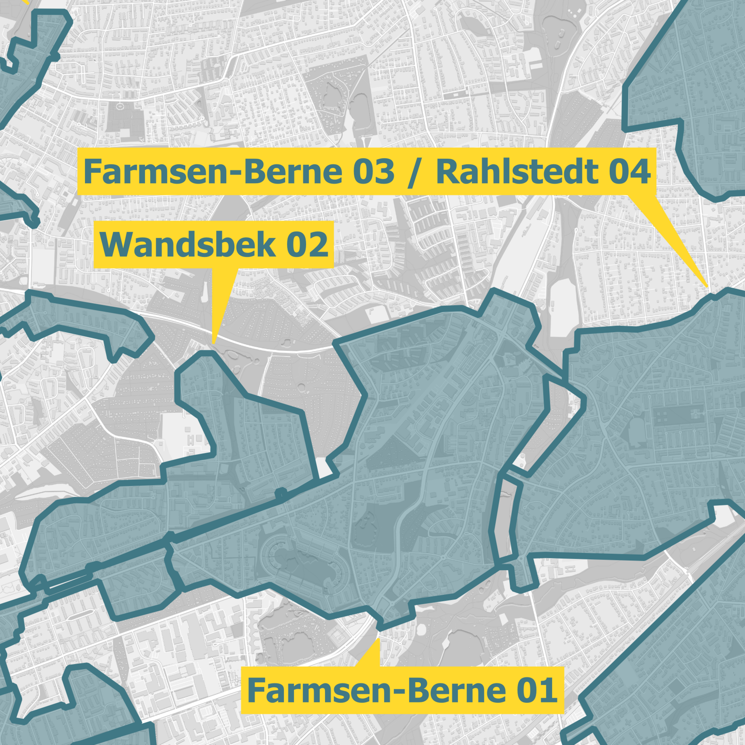 Glasfaserausbaugebiet OXG Karte Hamburg