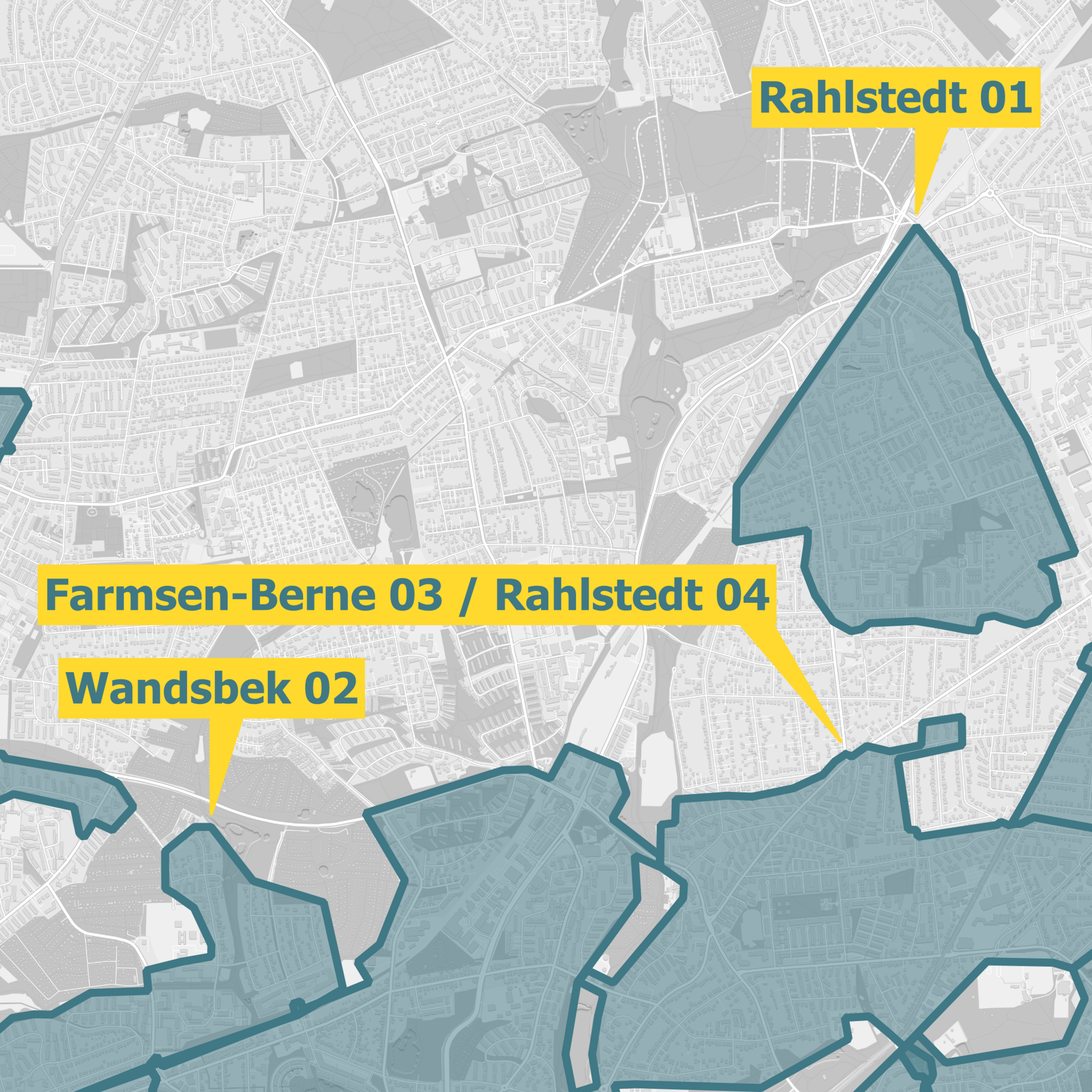 Glasfaserausbaugebiete OXG Karte Hamburg