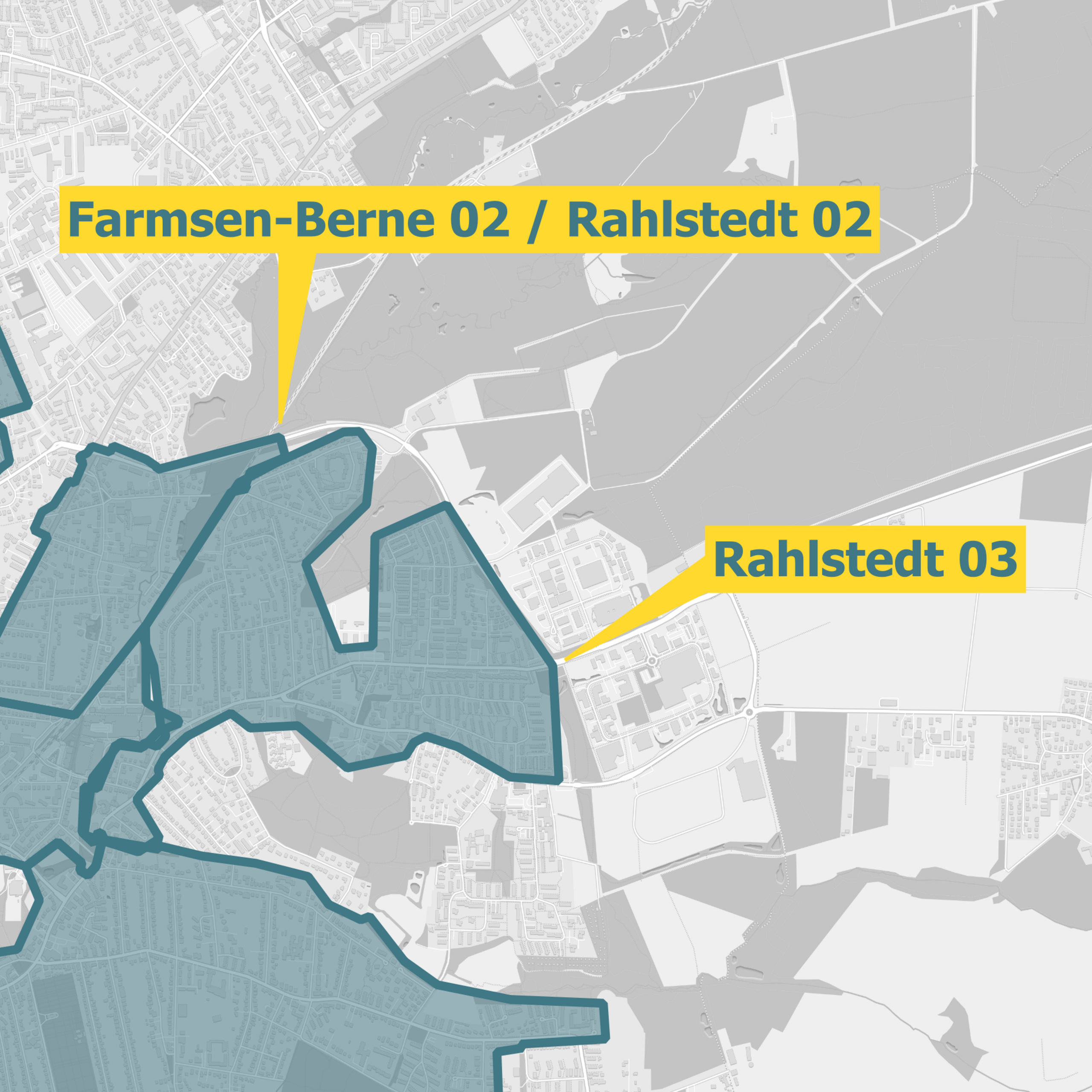 Glasfaserausbaugebiete OXG Karte Hamburg