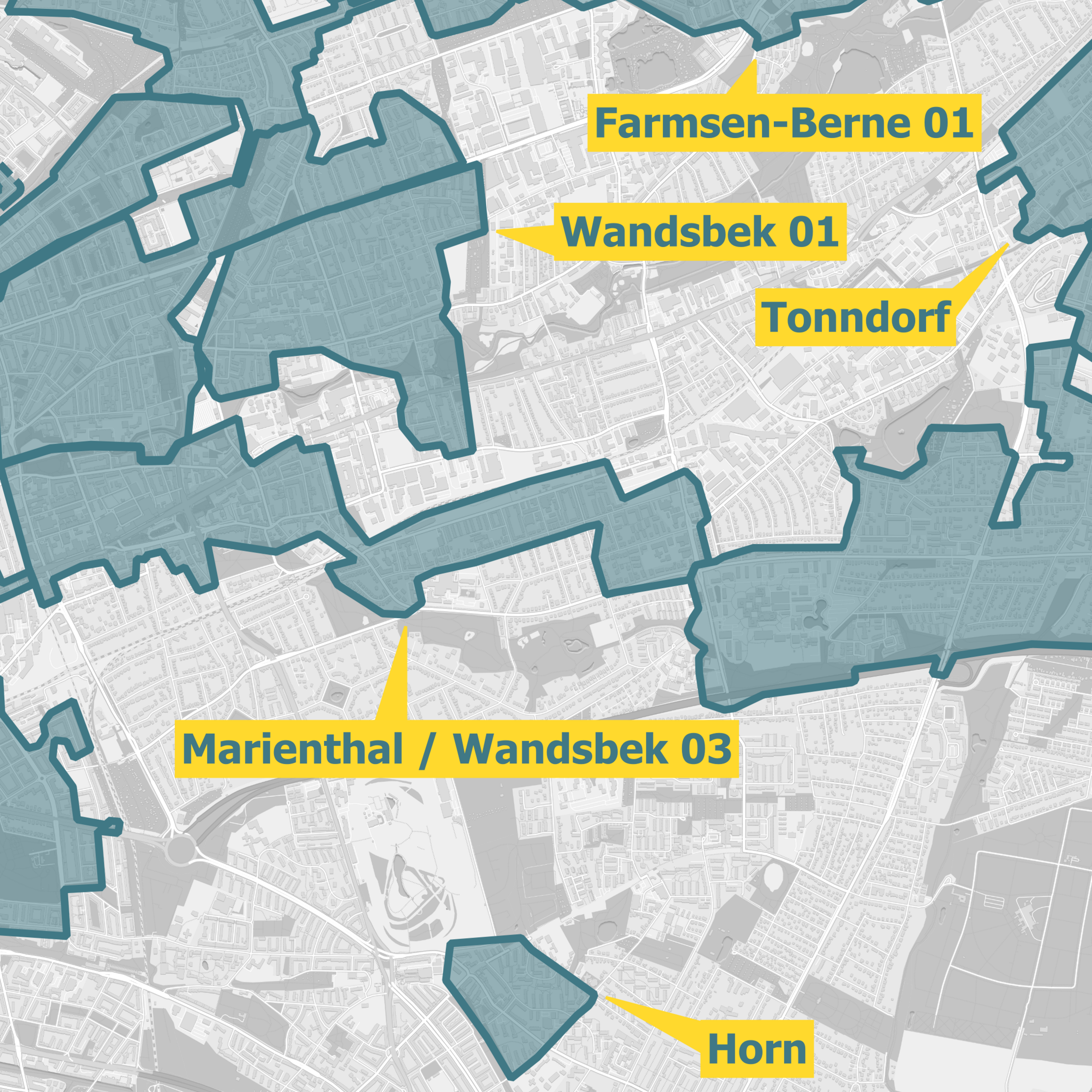 Glasfaserausbaugebiet OXG Karte Hamburg