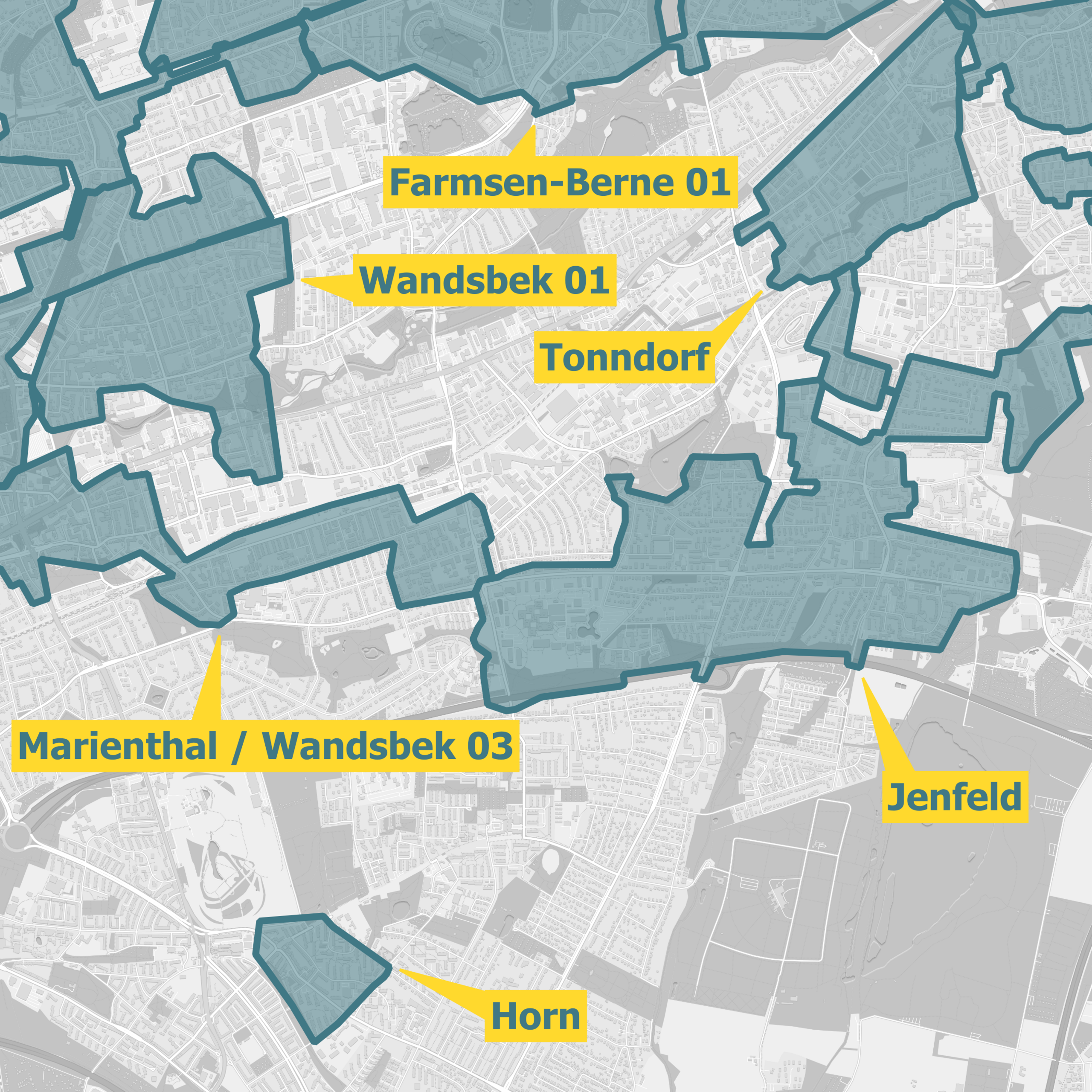 Glasfaserausbaugebiet OXG Karte Hamburg