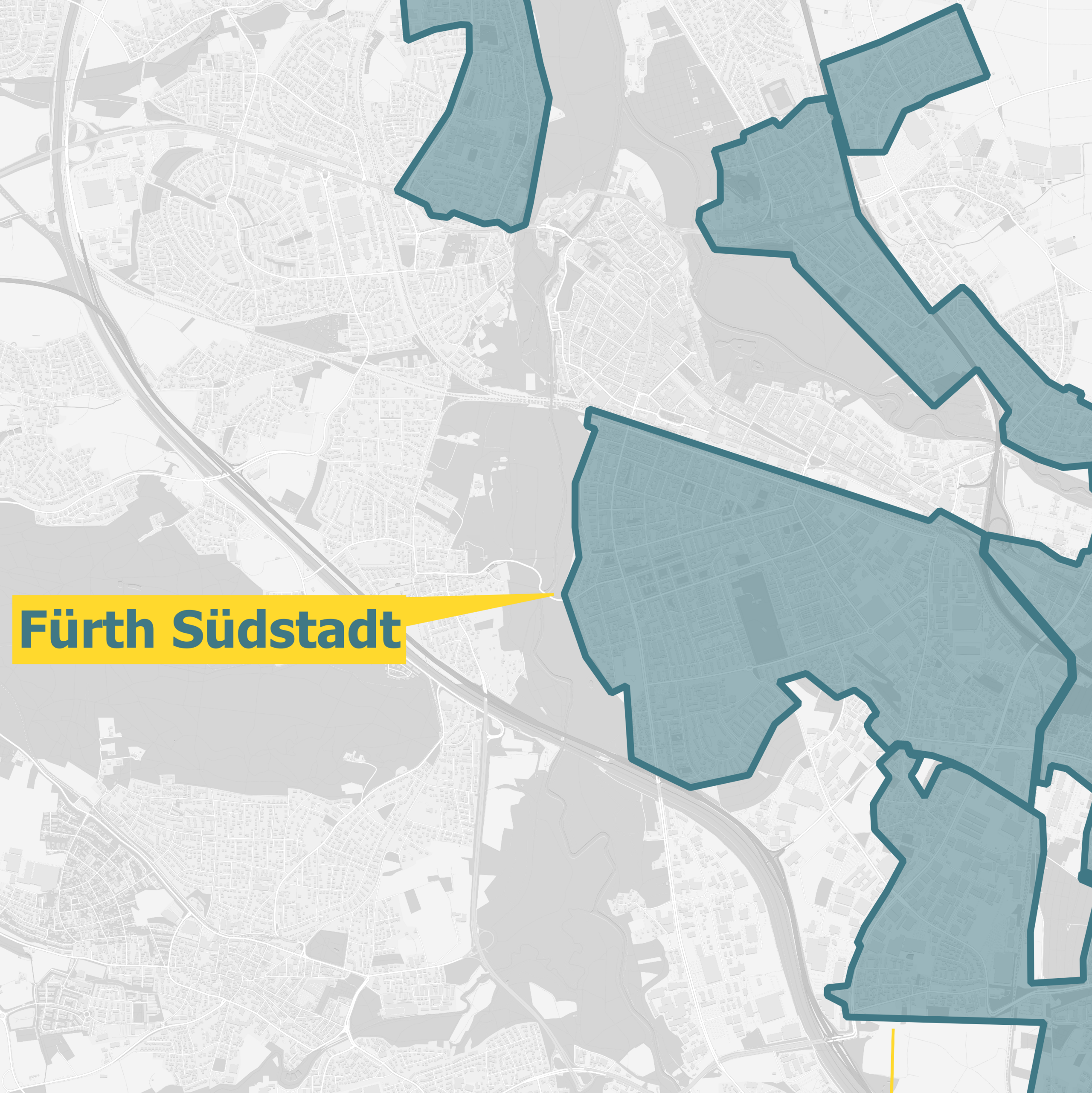 Karte Ausbaugebiete Fürth