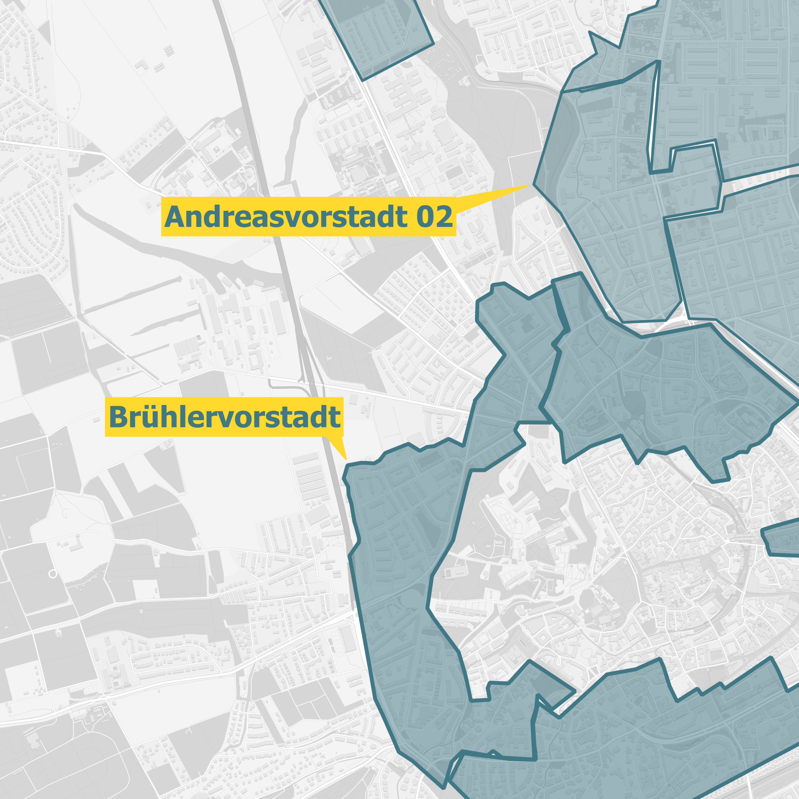 Karte Ausbaugebiete Erfurt