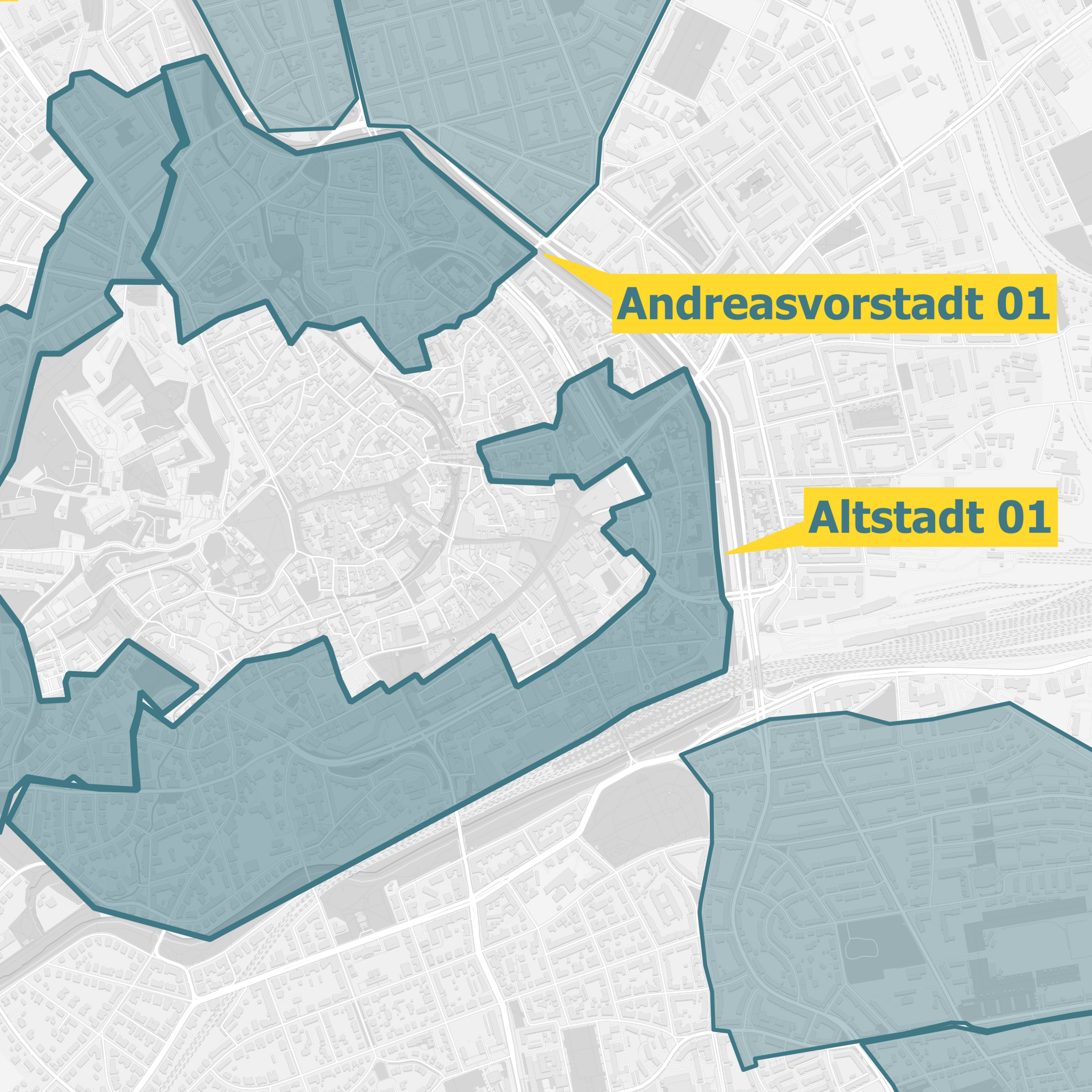 Karte Ausbaugebiete Erfurt