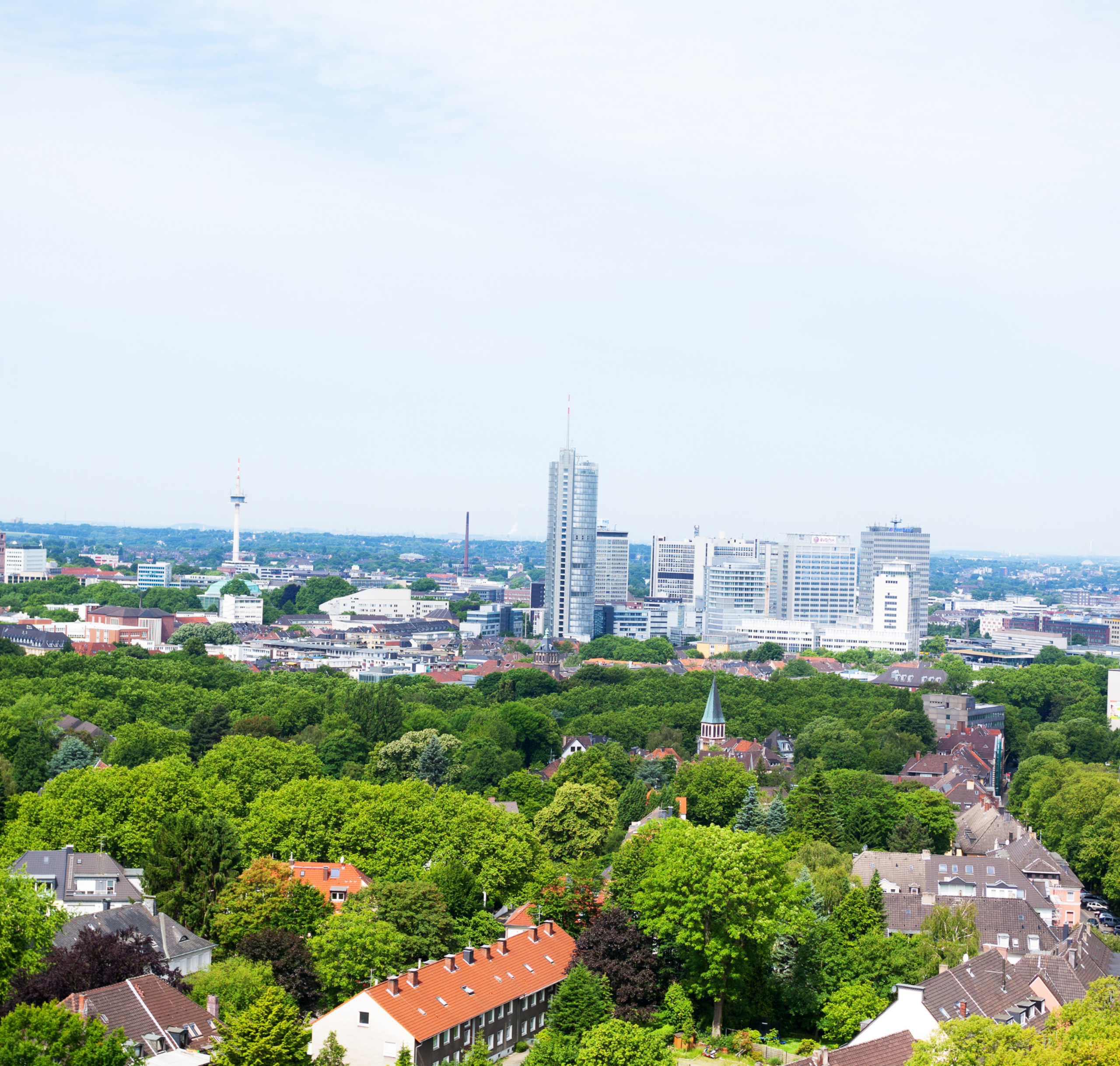 Stadt Essen von oben