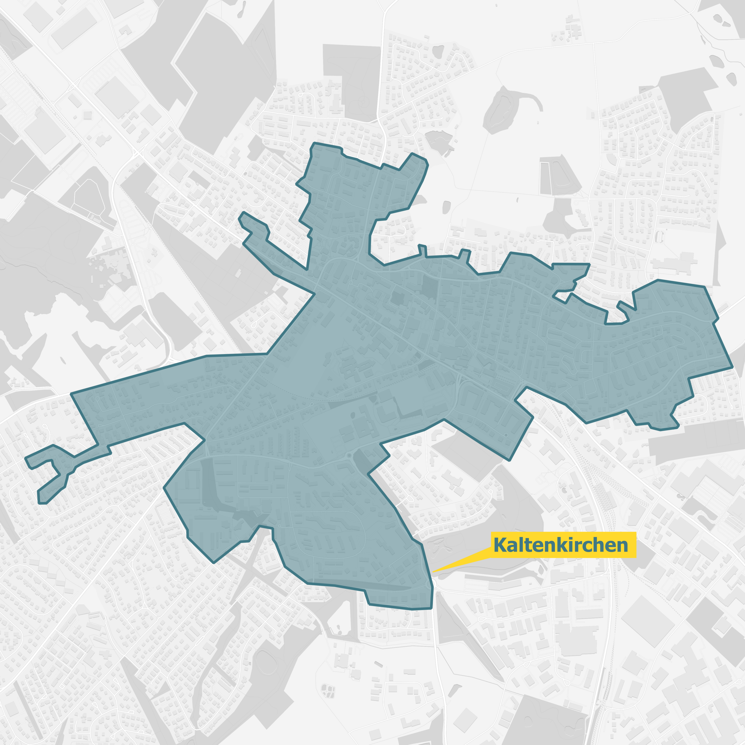 Karte Ausbaugebiet Kaltenkirchen