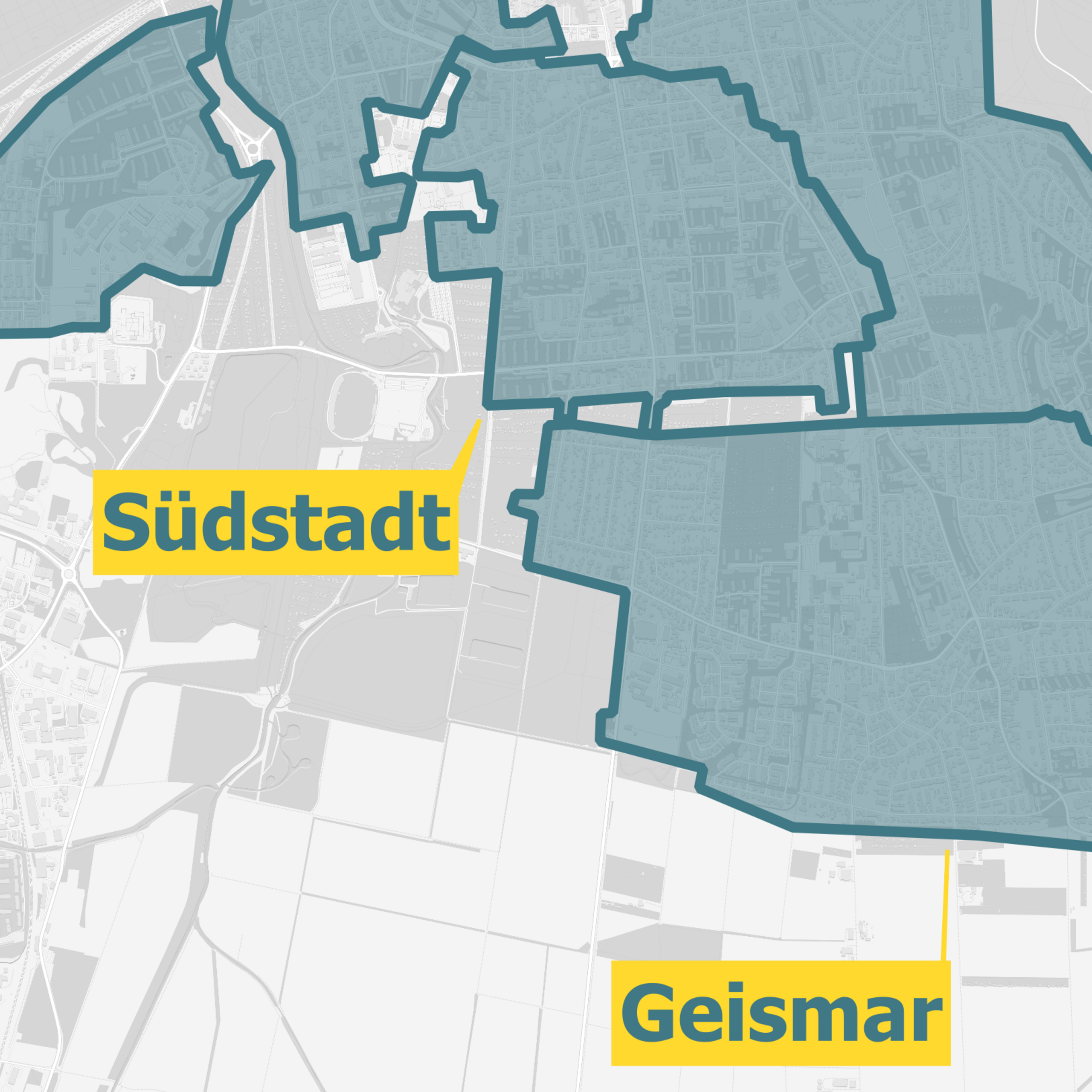 Karte Ausbaugebiete OXG Göttingen