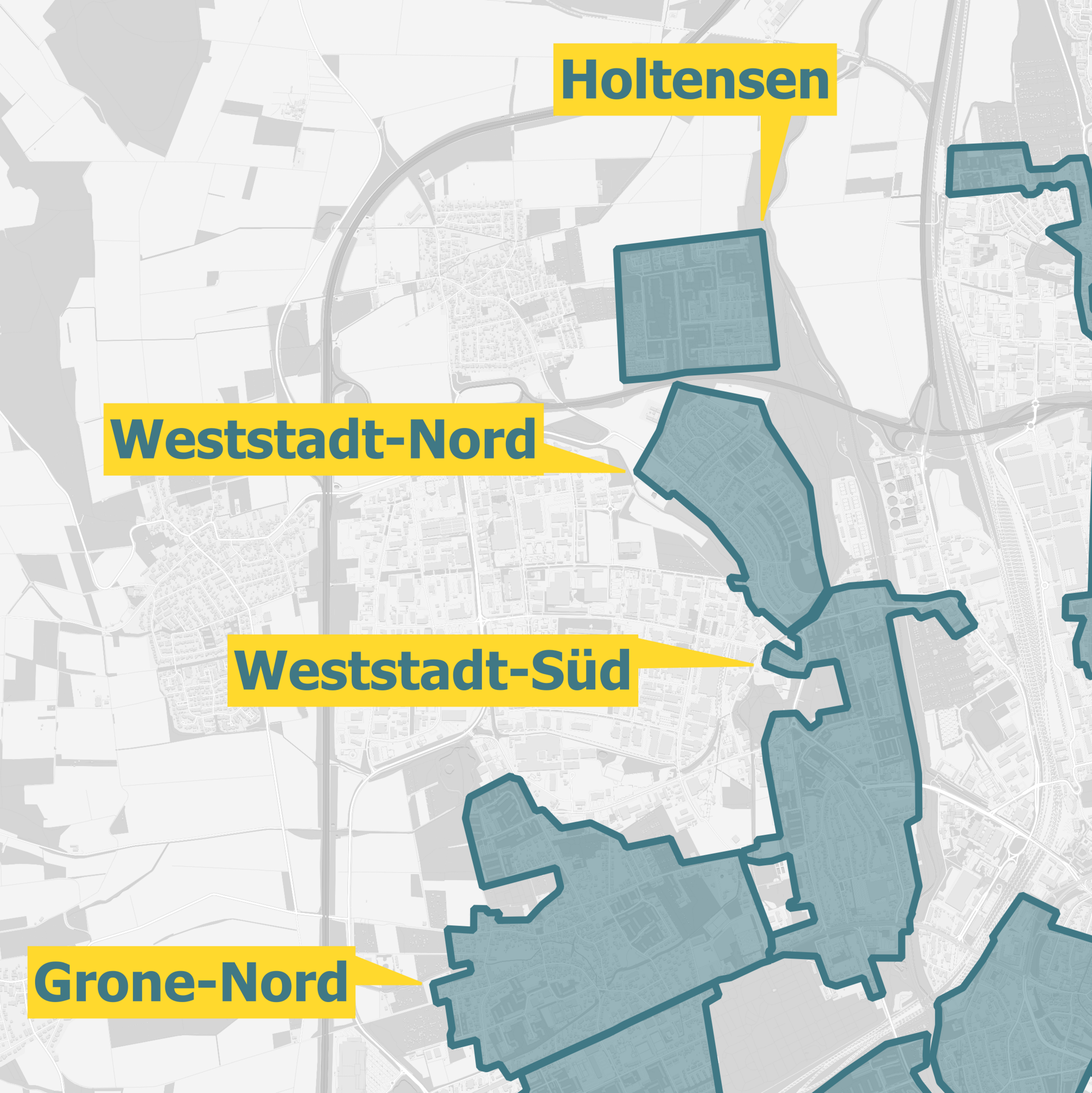 Karte Ausbaugebiete OXG Göttingen