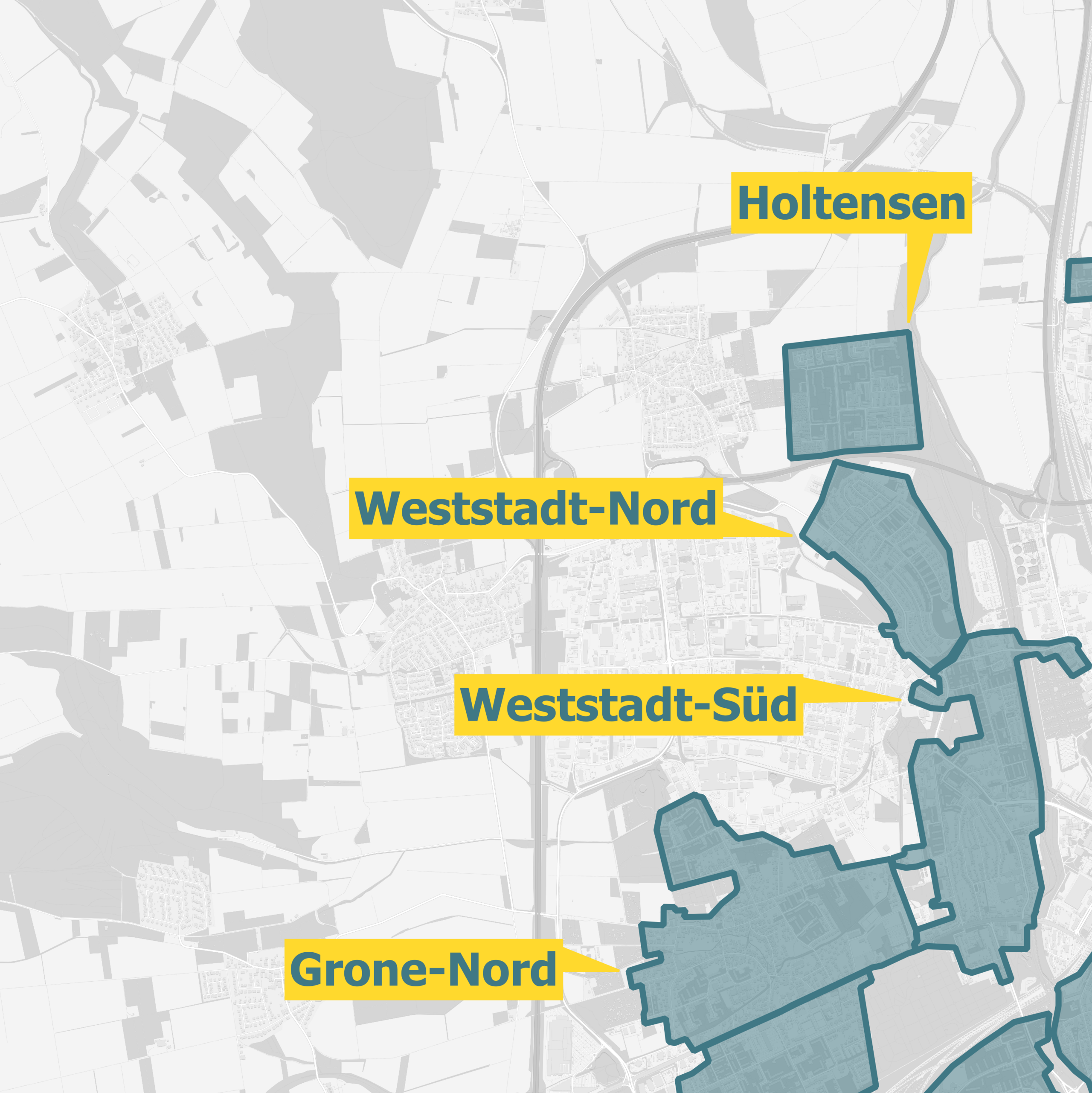 Karte Ausbaugebiete OXG Göttingen
