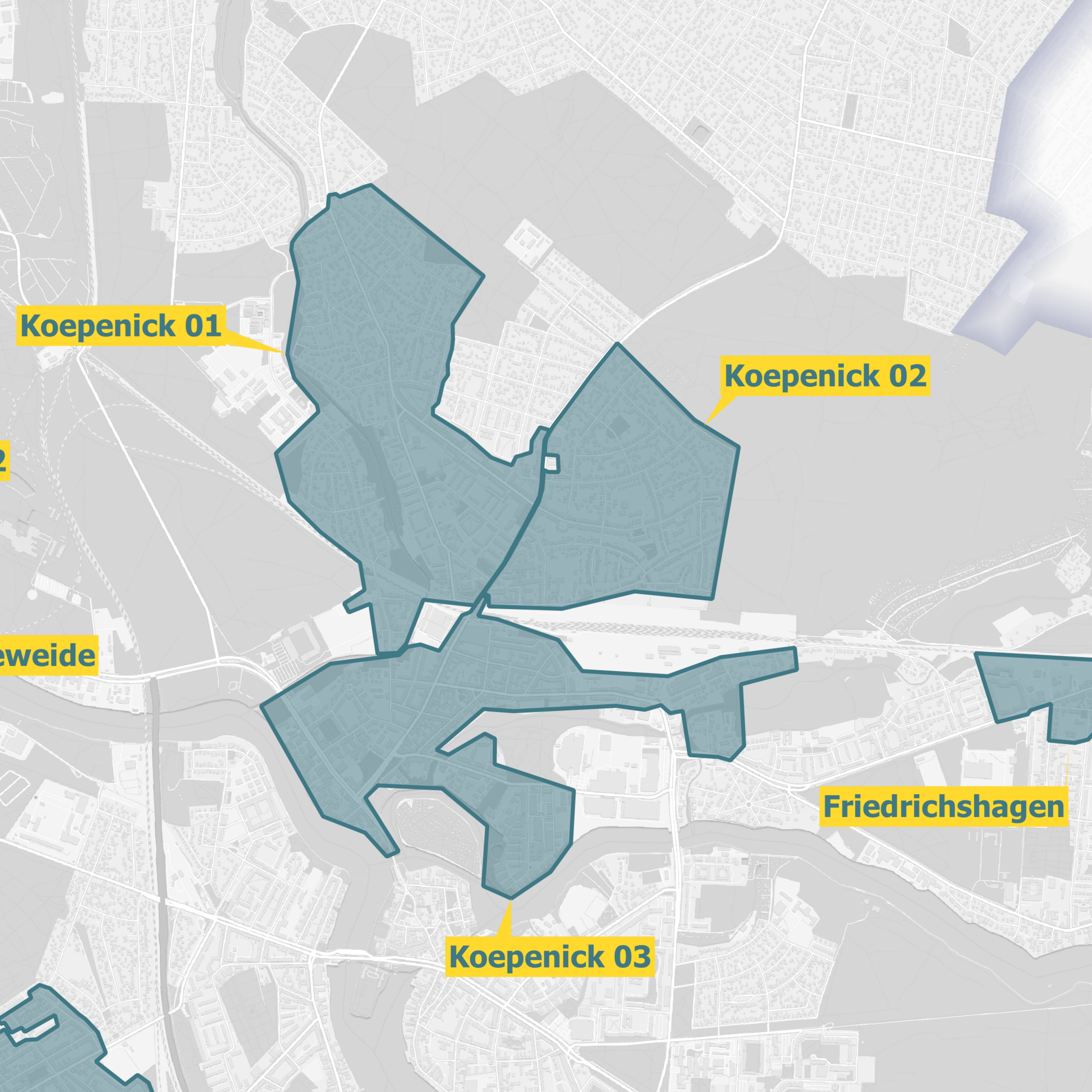 Ausbaukarte Berlin Treptow-Köpenick Glasfaser