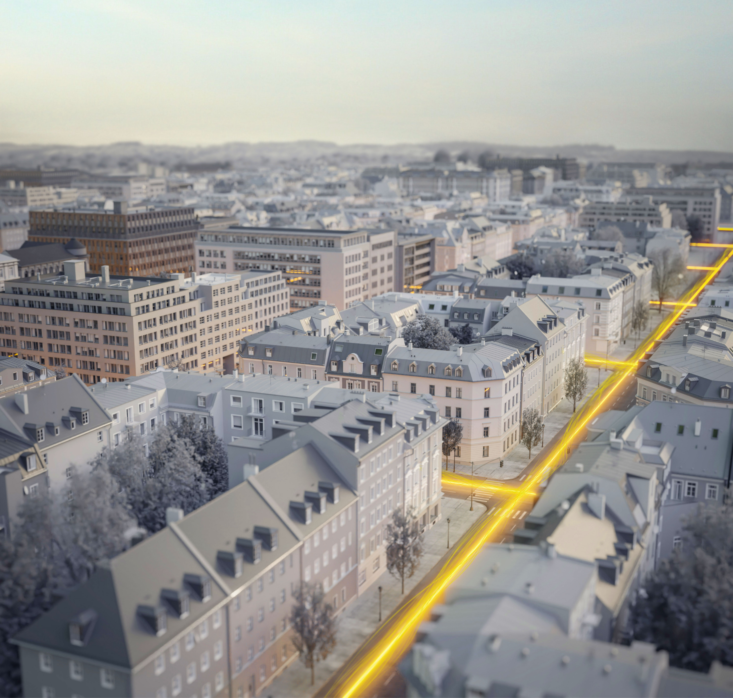 Stadt Leitung Glasfaser