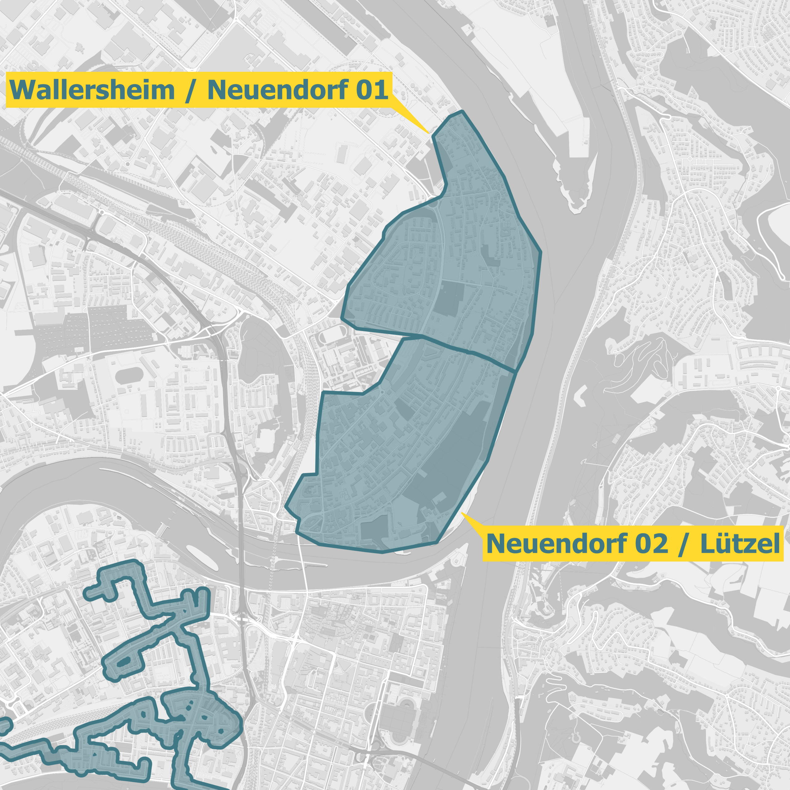 Karte Koblenz OXG Ausbaugebiete Glasfaser