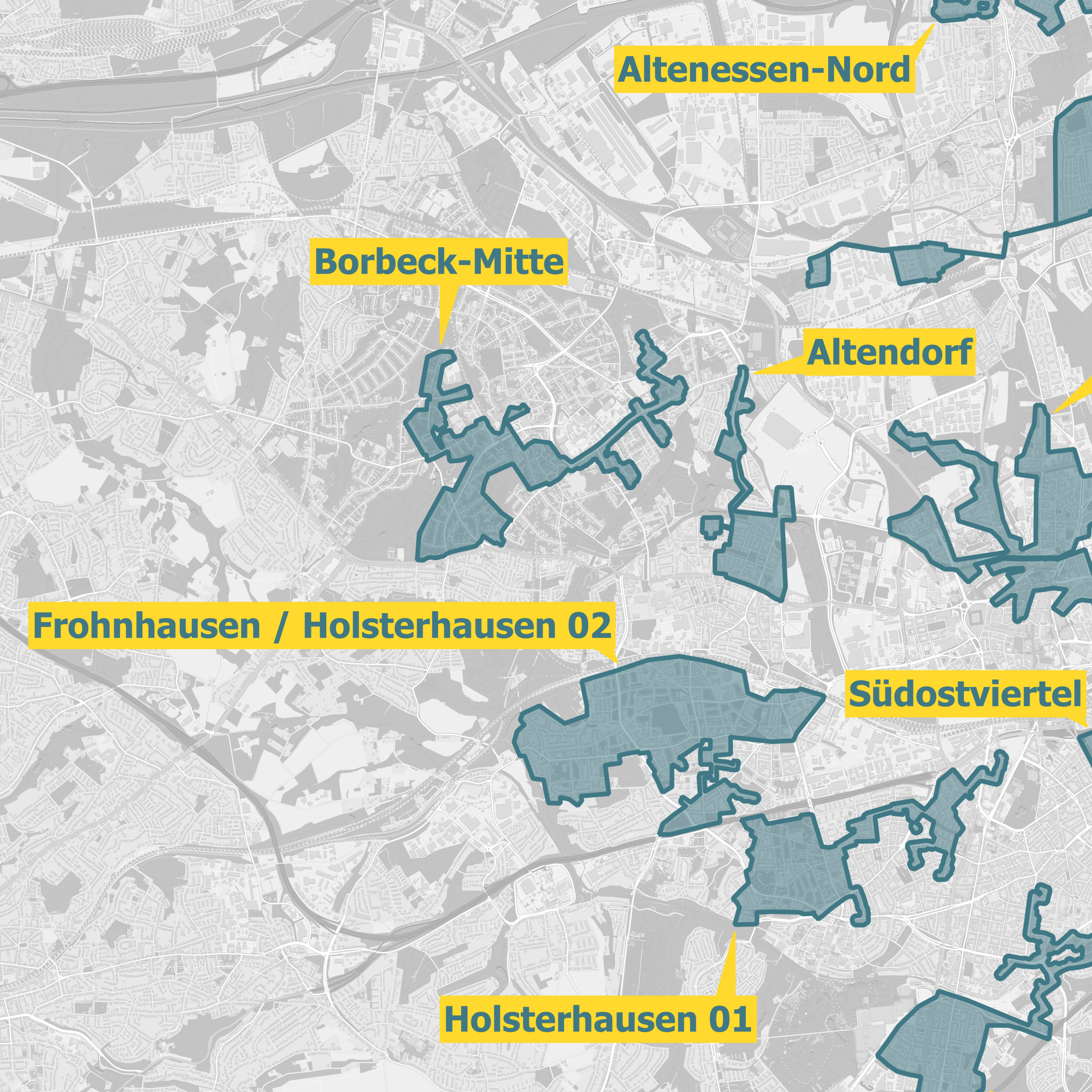 Karte Essen Glasfaserausbaugebiete OXG