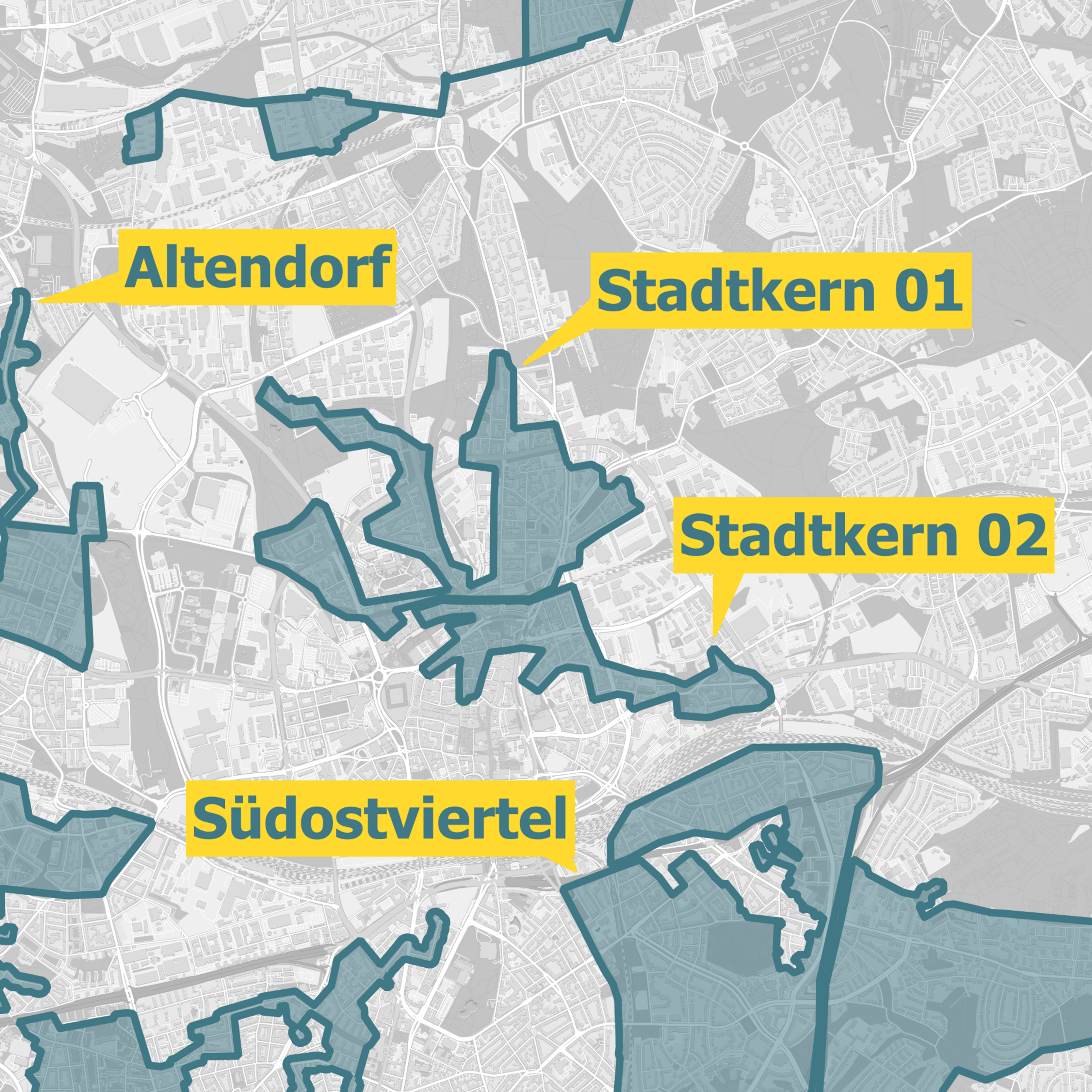 Karte Essen Glasfaserausbaugebiete OXG