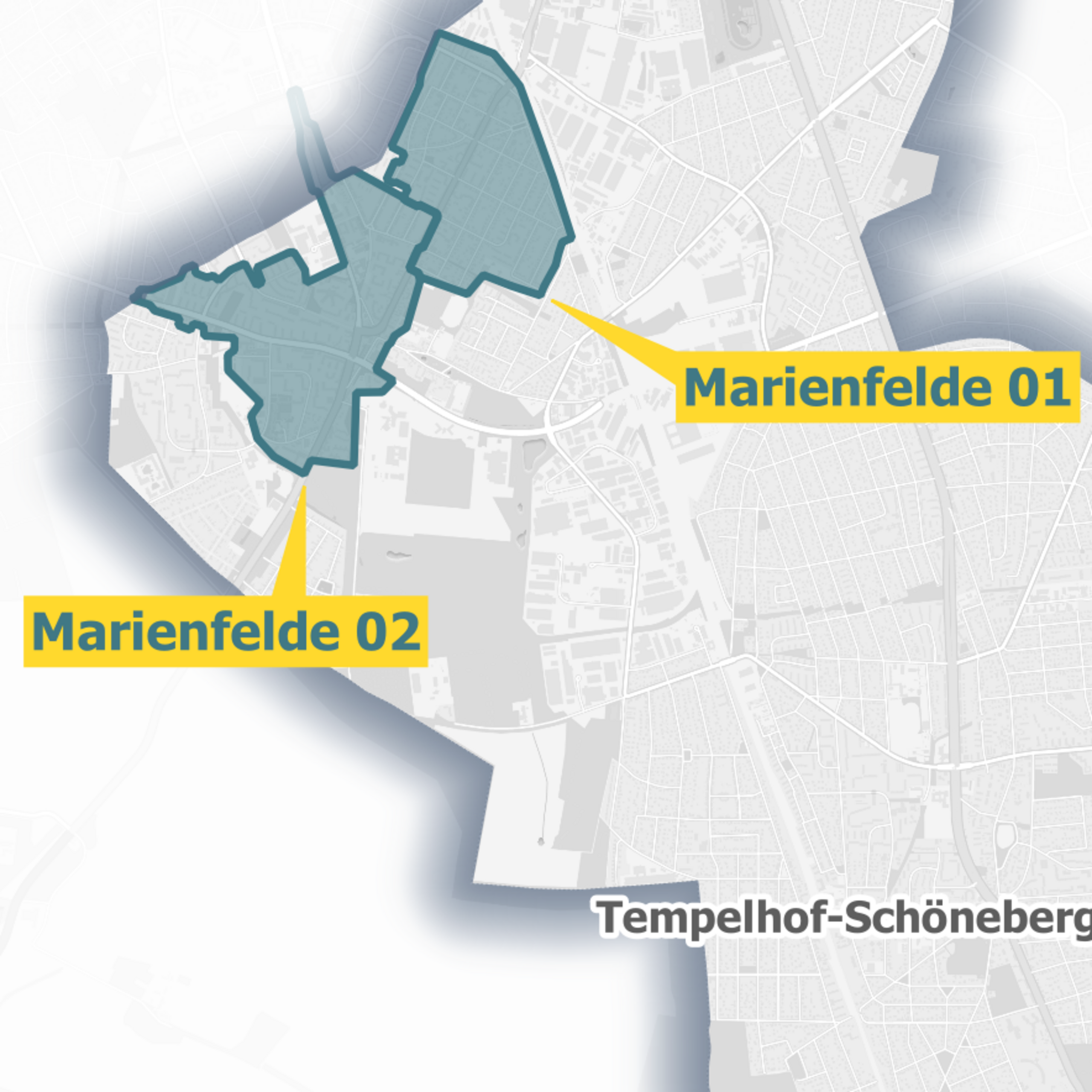 Karte Berlin Bezirk Temepelhof-Schöneberg