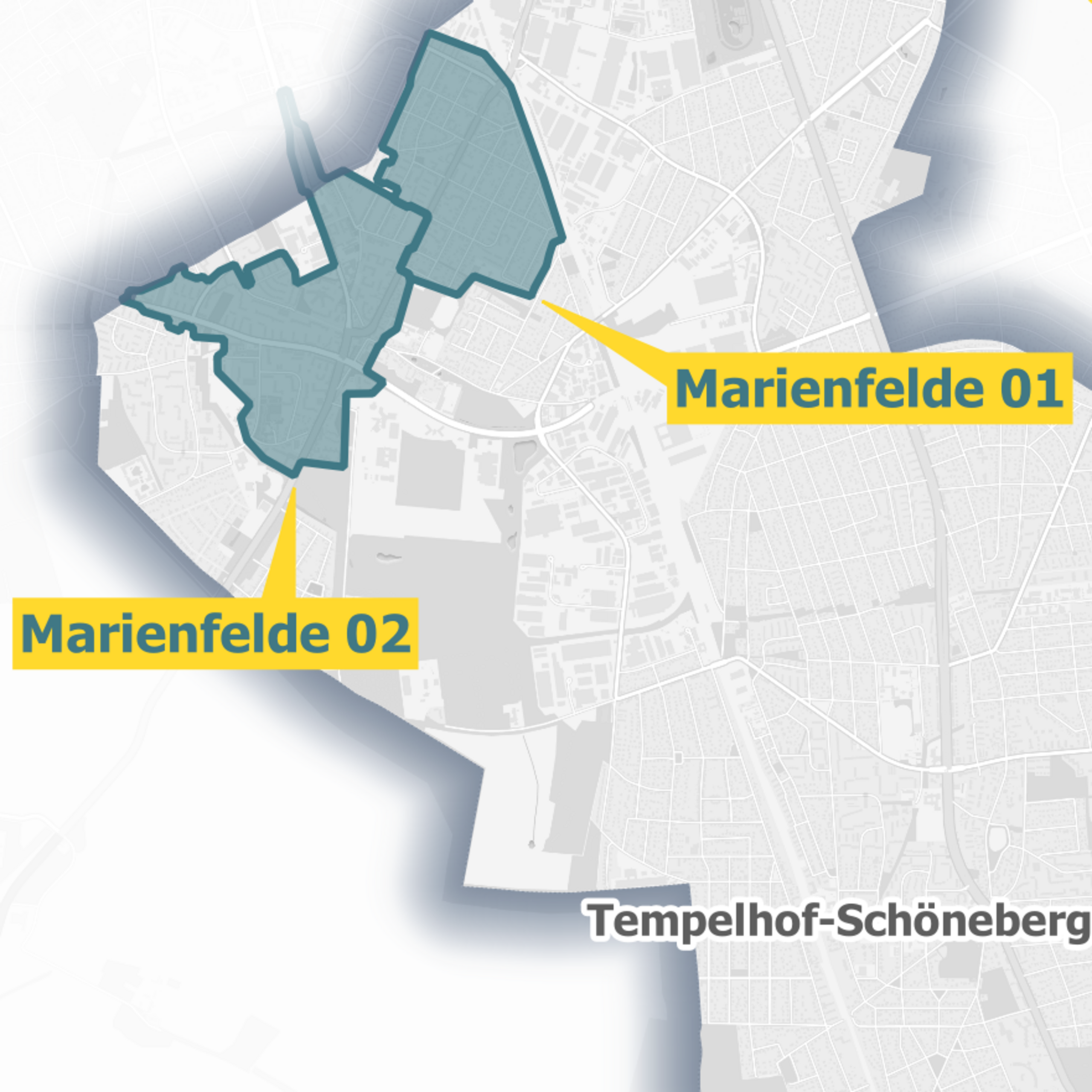 Karte Berlin Bezirk Temepelhof-Schöneberg